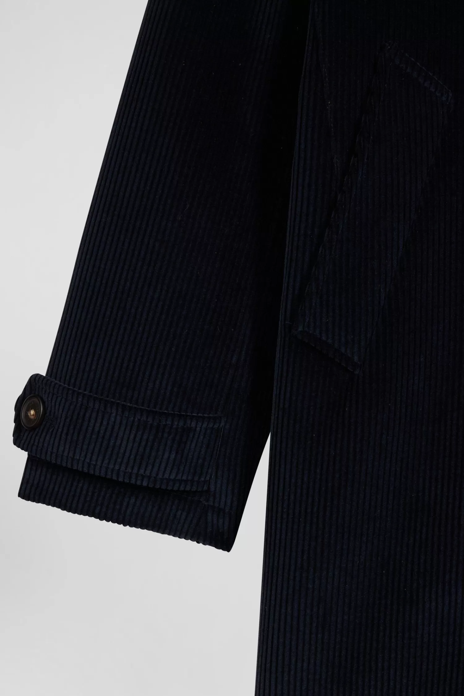 navy_blue_checkered_cotton_blend_coat_7.webp Eden Park Navy blue checkered cotton blend coat< Coats And Jackets