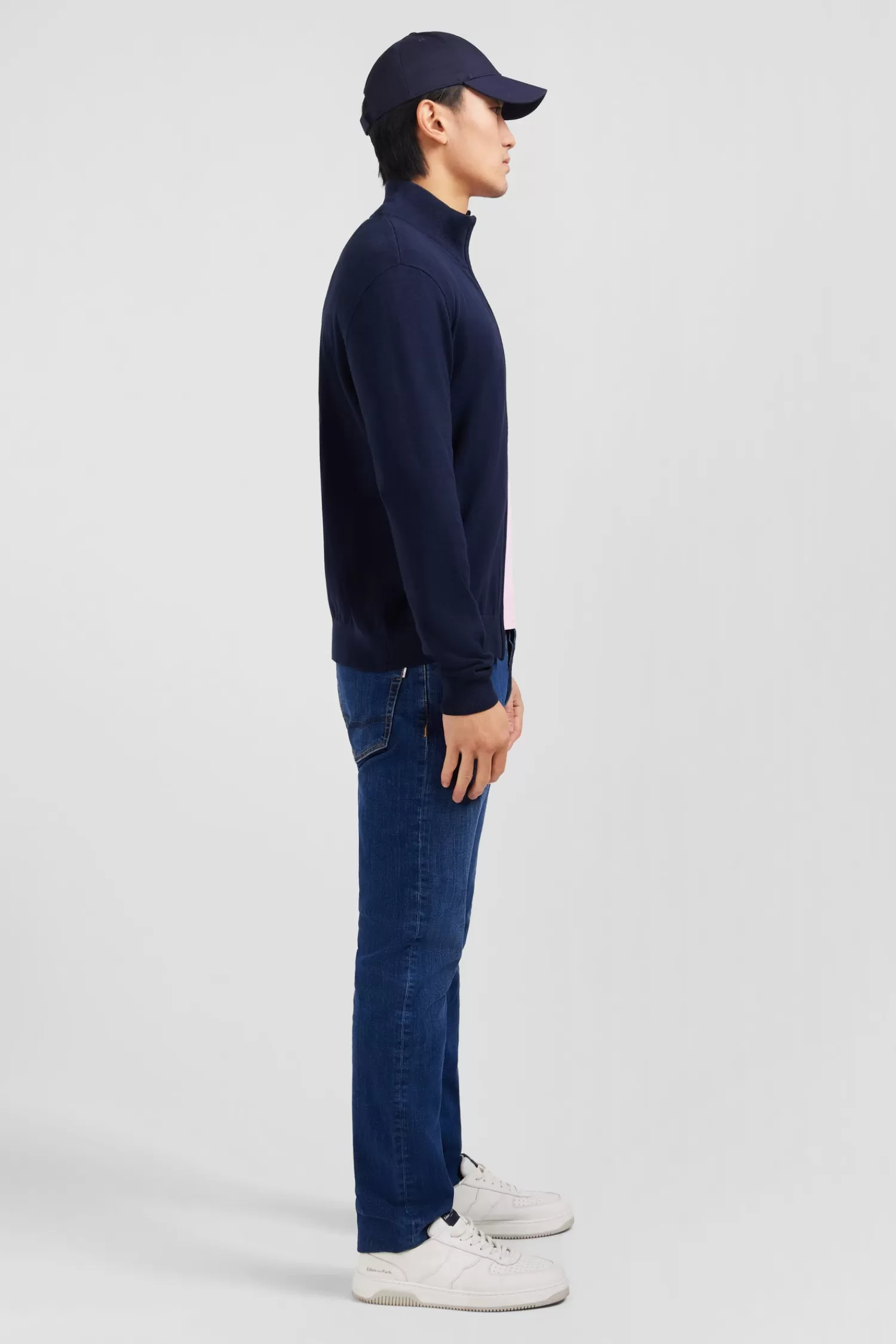navy_blue_cotton_cardigan_with_zipper_5.webp Eden Park Navy blue cotton cardigan with zipper< Cardigans