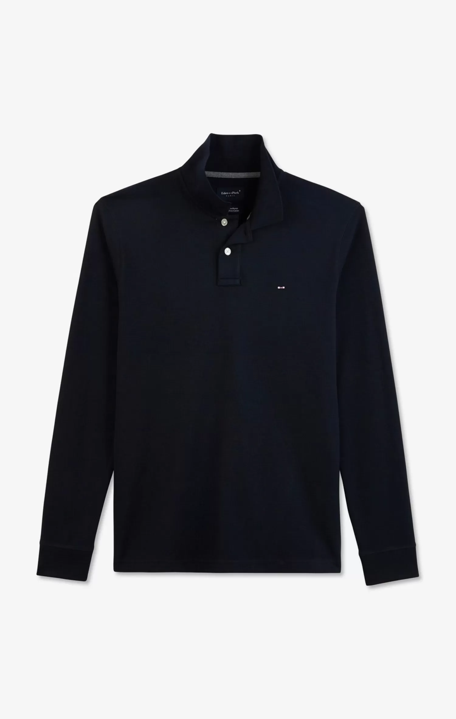Eden Park Navy blue cotton polo with contrasting neck< Polos