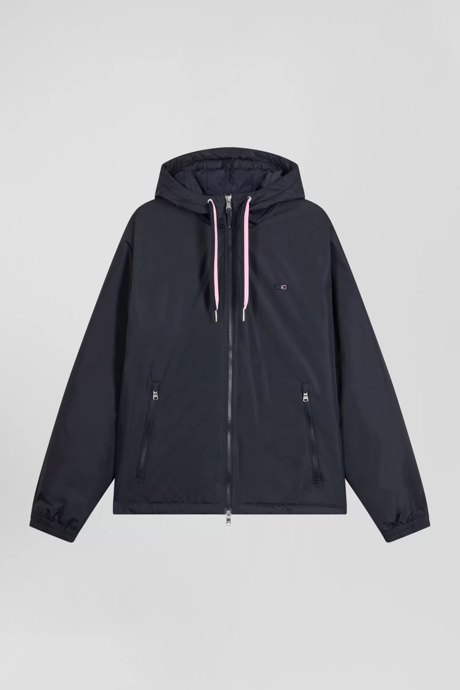 Eden Park Navy blue hooded windbreaker jacket< Coats And Jackets