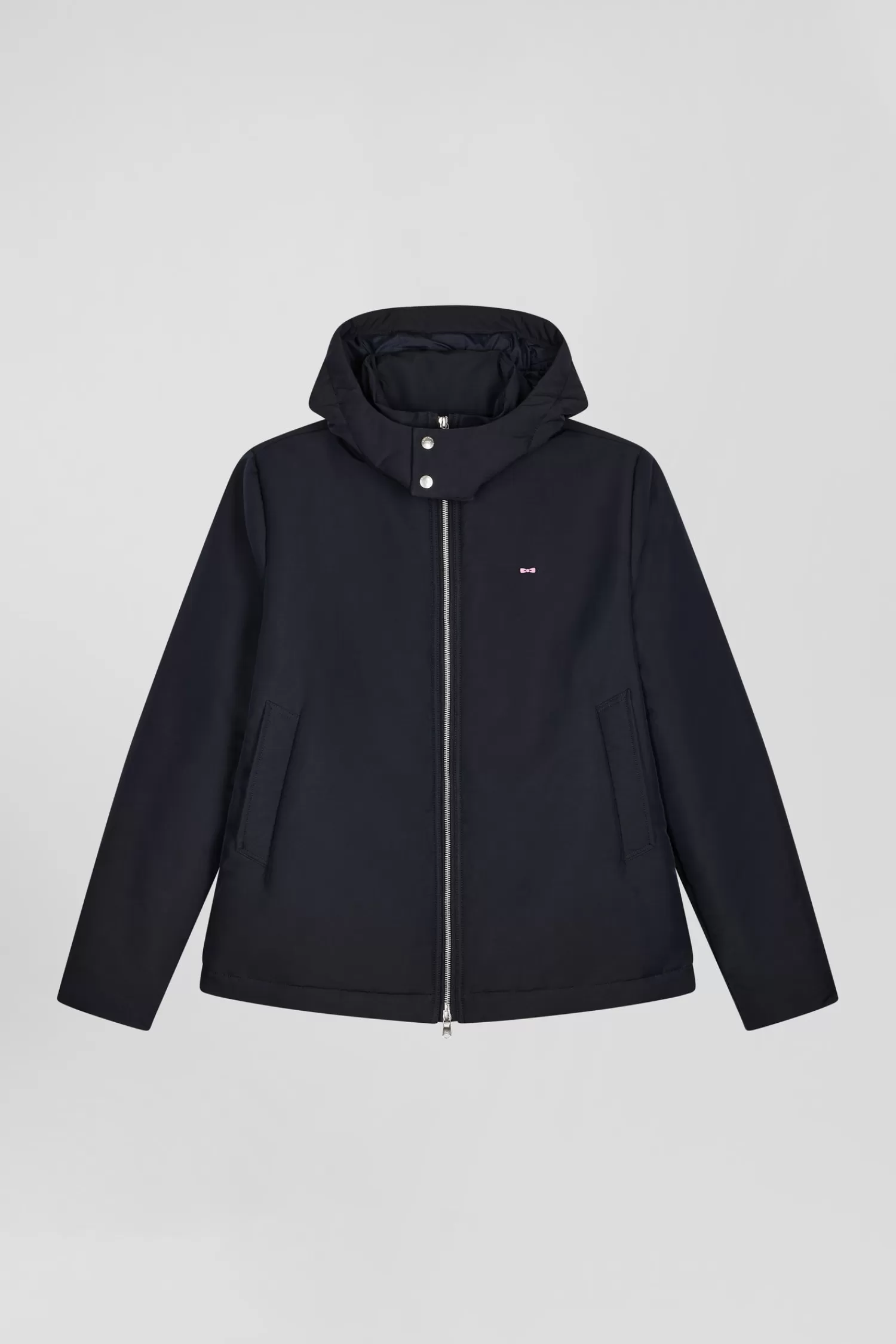 Eden Park Navy blue hooded zip-up jacket< Coats And Jackets