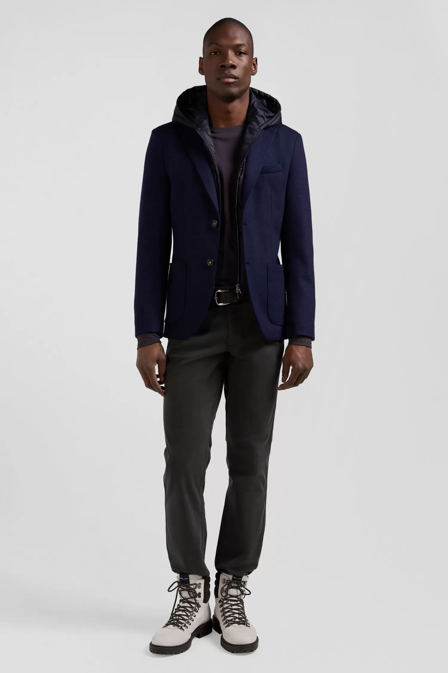 Eden Park Navy blue 2-in-1 wool blend blazer Modern fit< Jackets And Suits