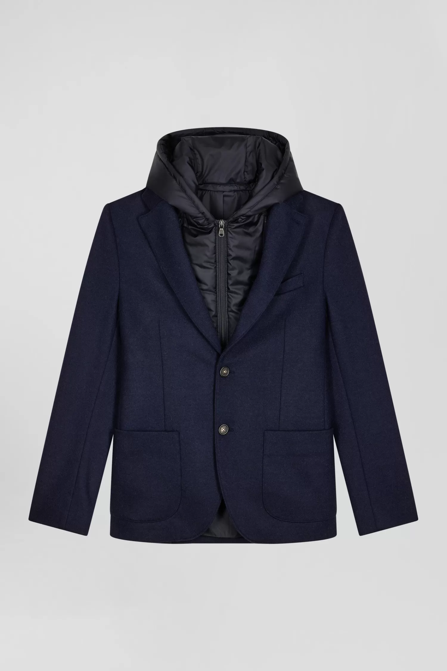 Eden Park Navy blue 2-in-1 wool blend blazer Modern fit< Jackets And Suits
