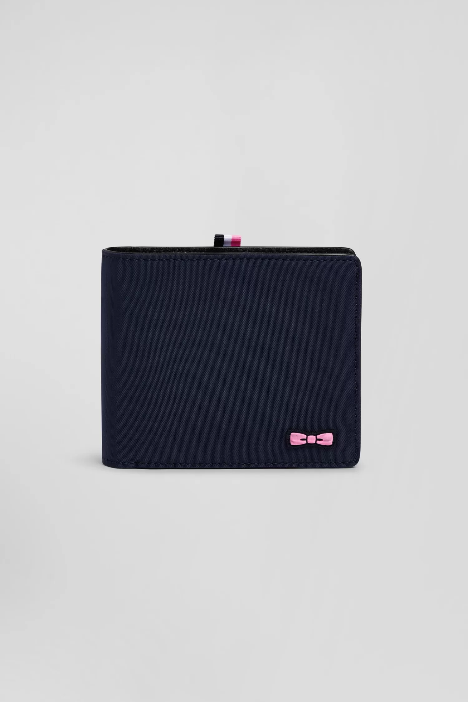Eden Park Navy blue Italian-style wallet with pink ribbon< Portfolios
