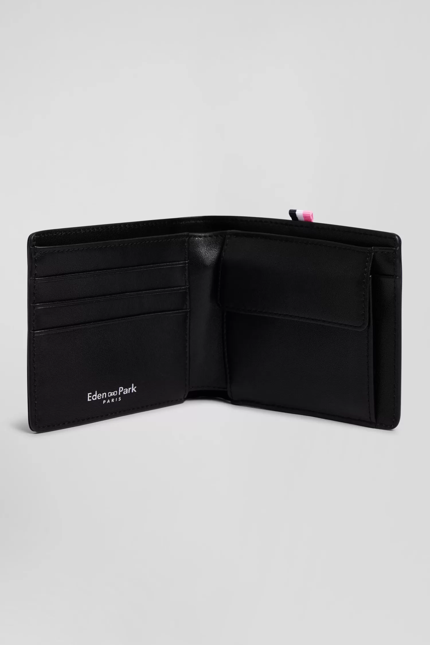 Eden Park Navy blue Italian-style wallet with pink ribbon< Portfolios