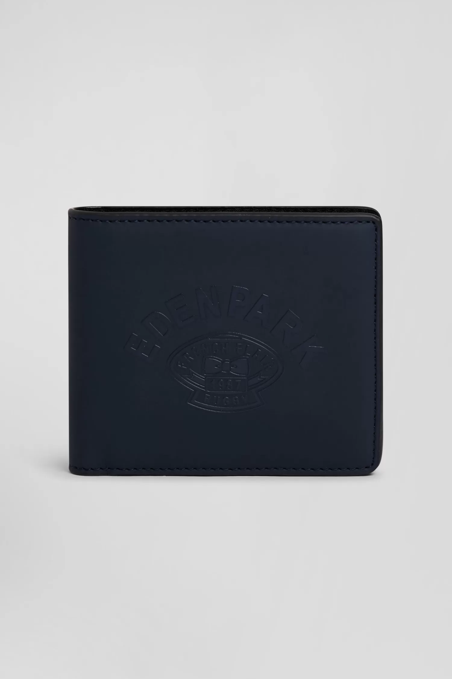 Eden Park Navy blue Italian-style wallet with screen-print< Portfolios