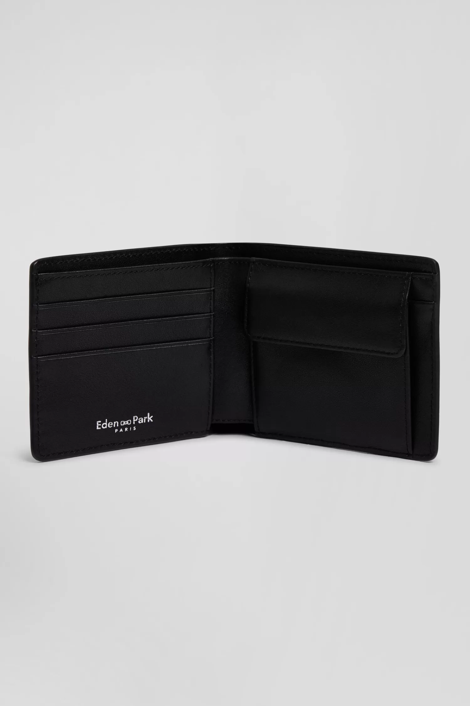 navy_blue_italianstyle_wallet_with_screenprint_2.webp Eden Park Navy blue Italian-style wallet with screen-print< Portfolios