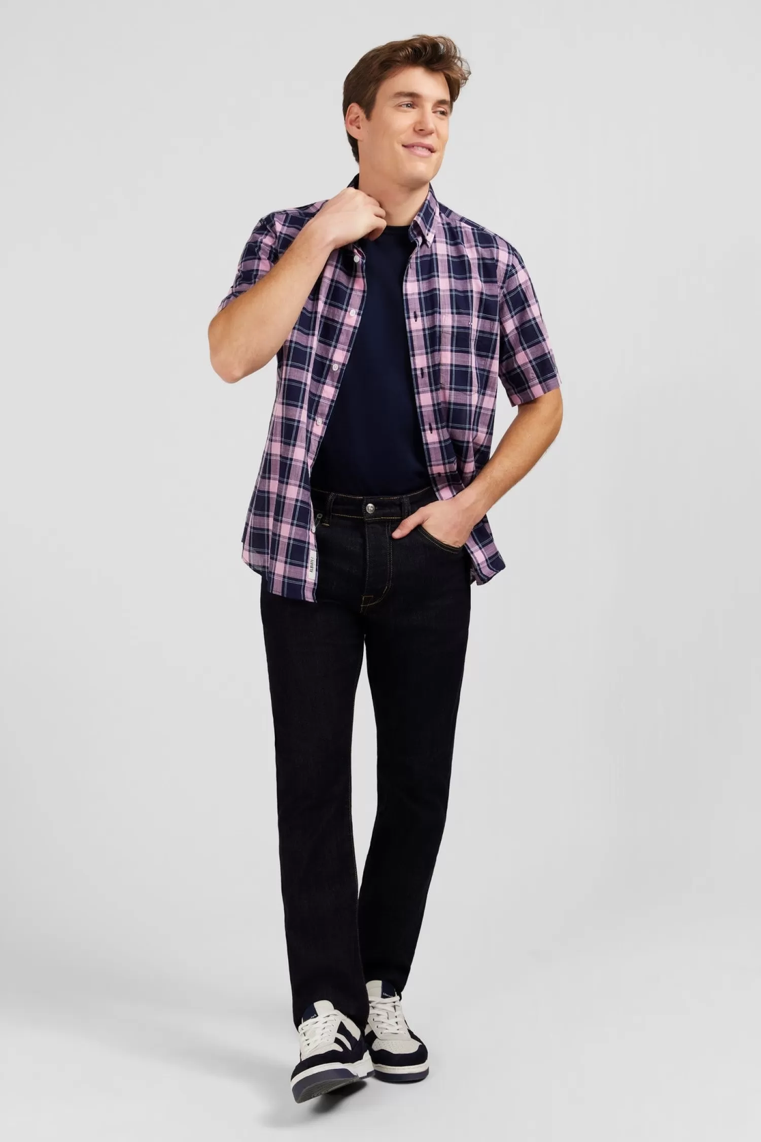 Eden Park Navy blue jeans in stretch cotton< Pants