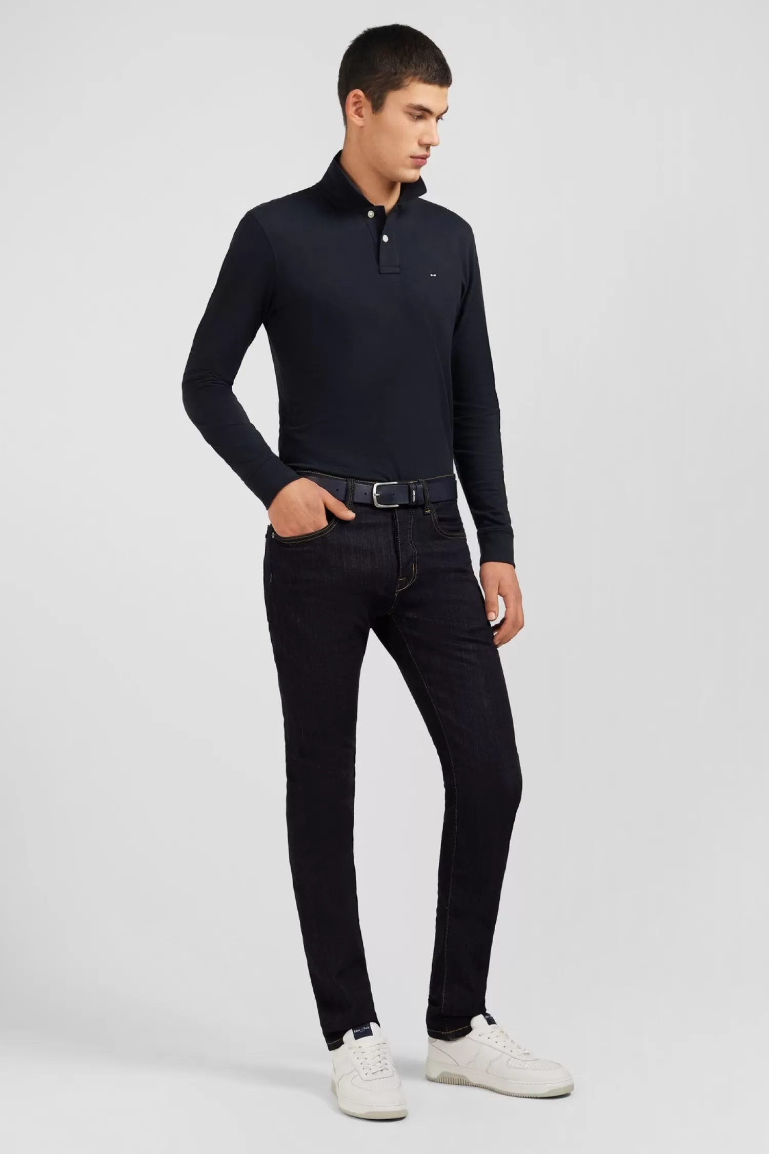 Eden Park Navy blue jeans in stretch cotton< Pants