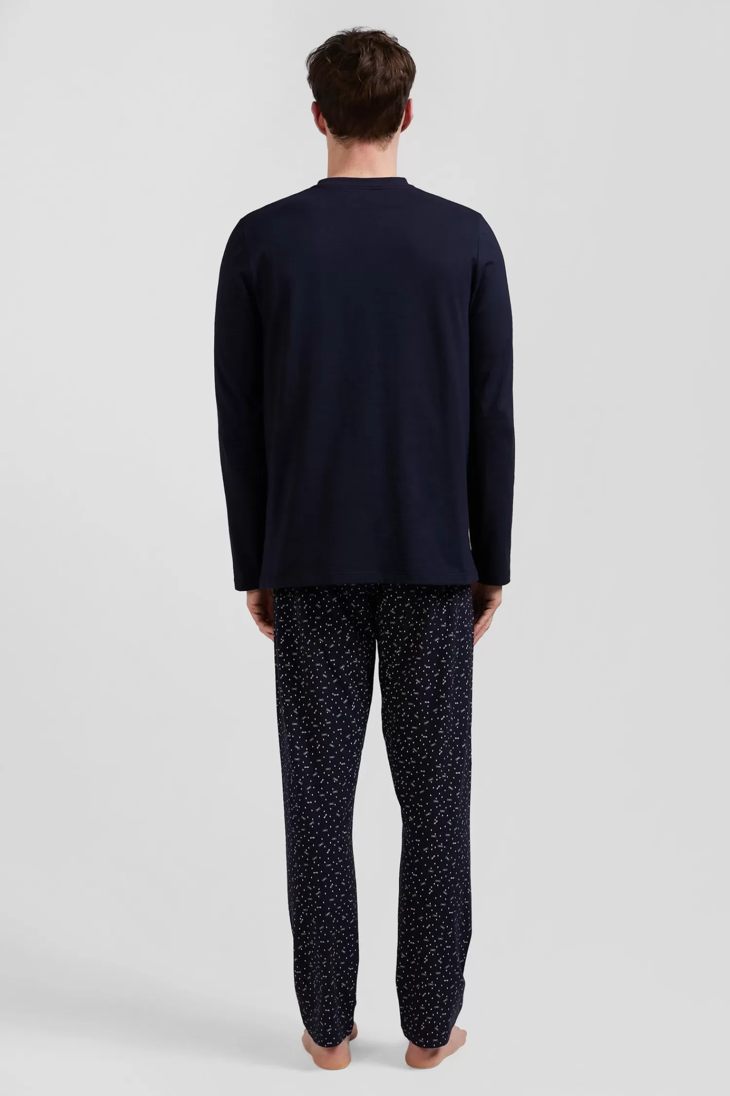 navy_blue_long_cotton_pajamas_3.webp Eden Park Navy blue long cotton pajamas< Pajamas