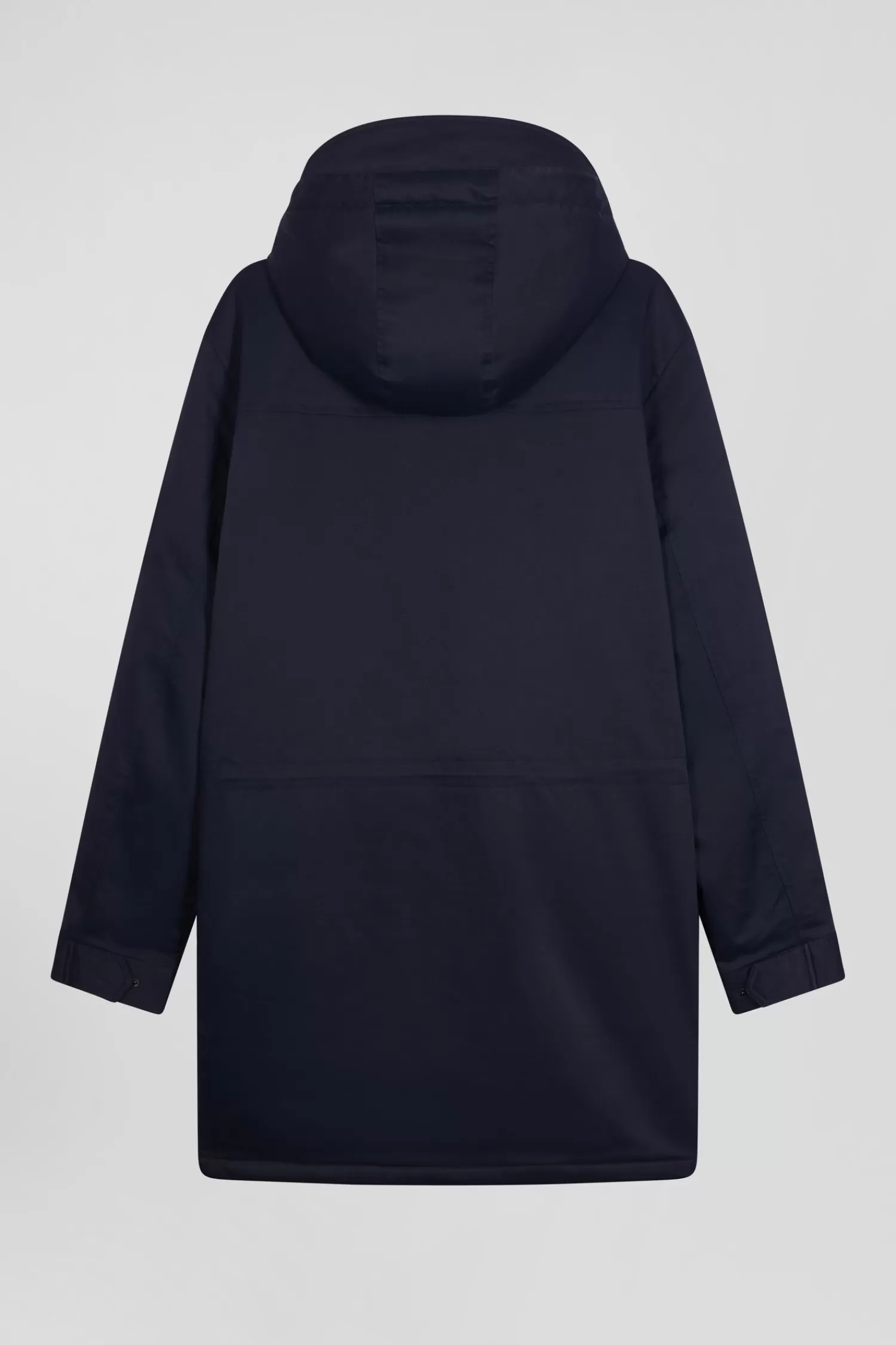 navy_blue_long_hooded_nylon_parka_3.webp Eden Park Navy blue long hooded nylon parka< Coats And Jackets