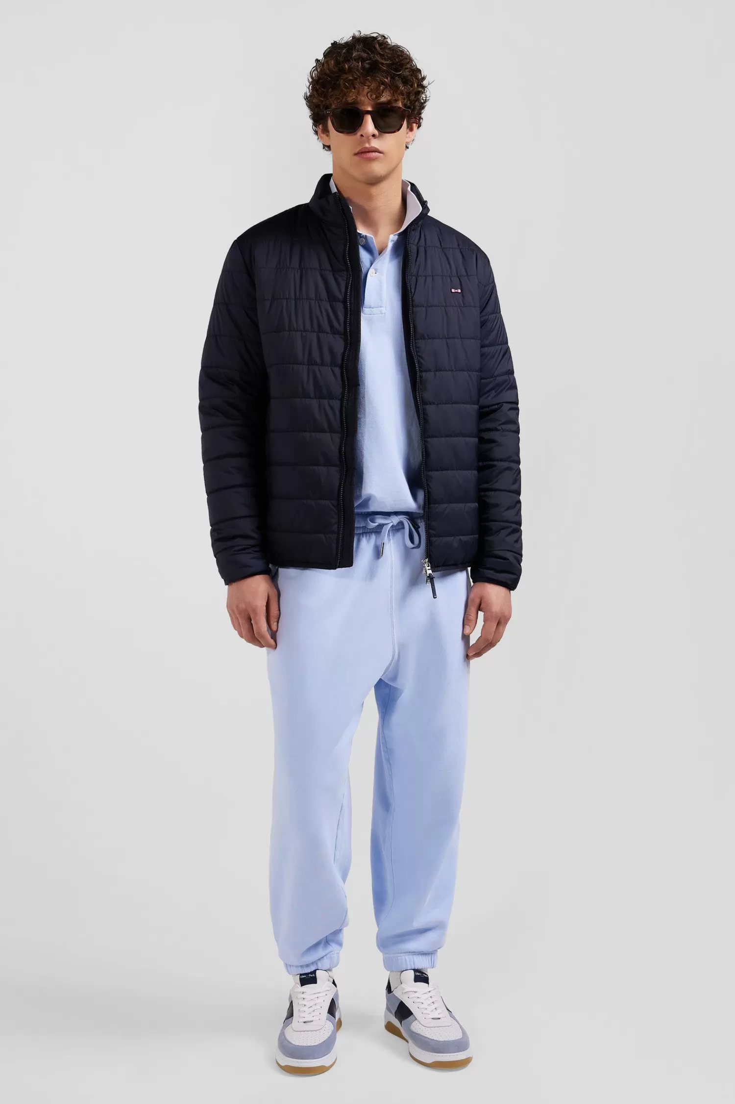 Eden Park Navy blue long-sleeved high collar down jacket< Coats And Jackets