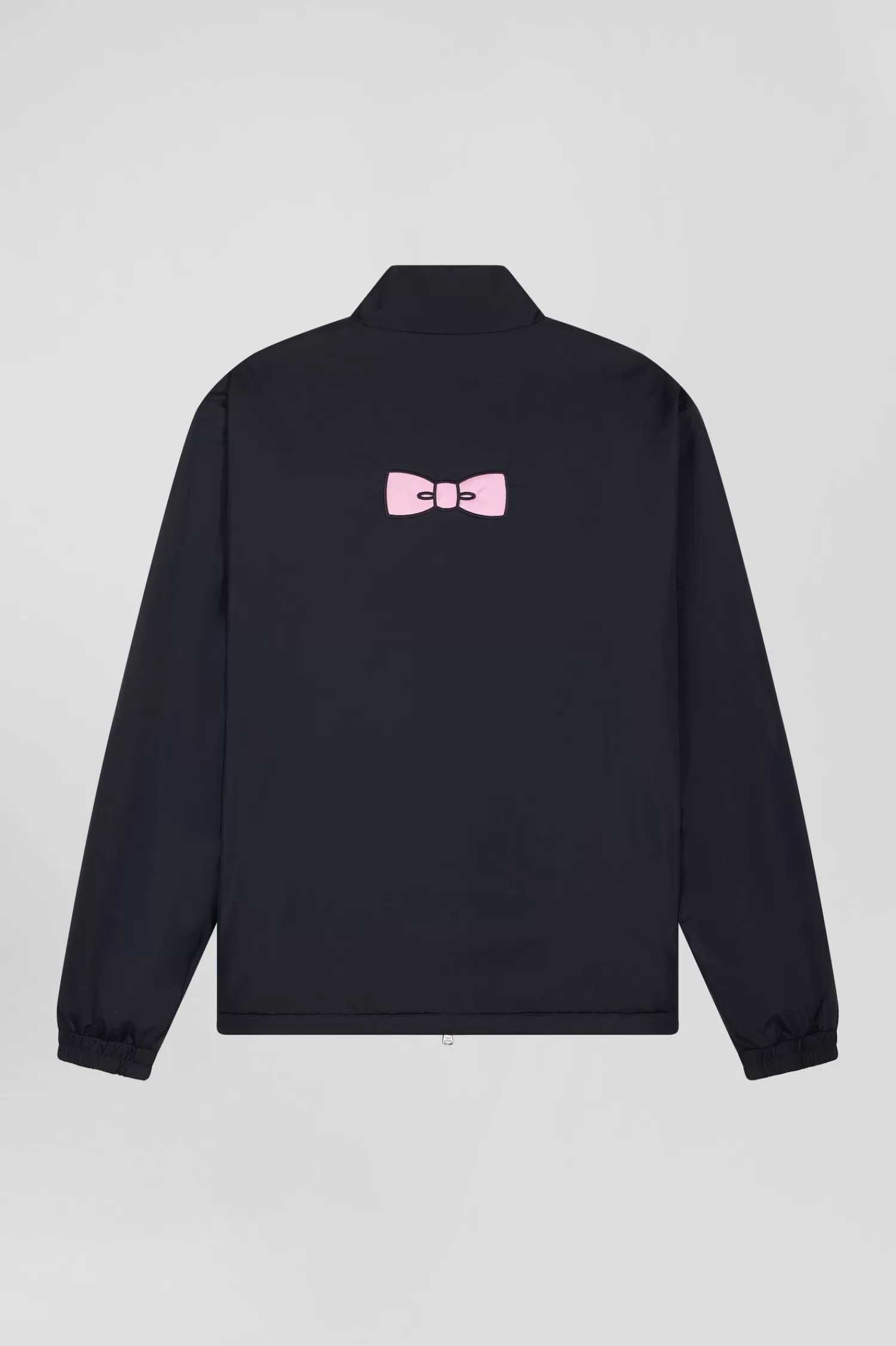 navy_blue_matte_nylon_windbreaker_with_striped_back_embroidery_3.webp Eden Park Navy blue matte nylon windbreaker with striped back embroidery< Coats And Jackets