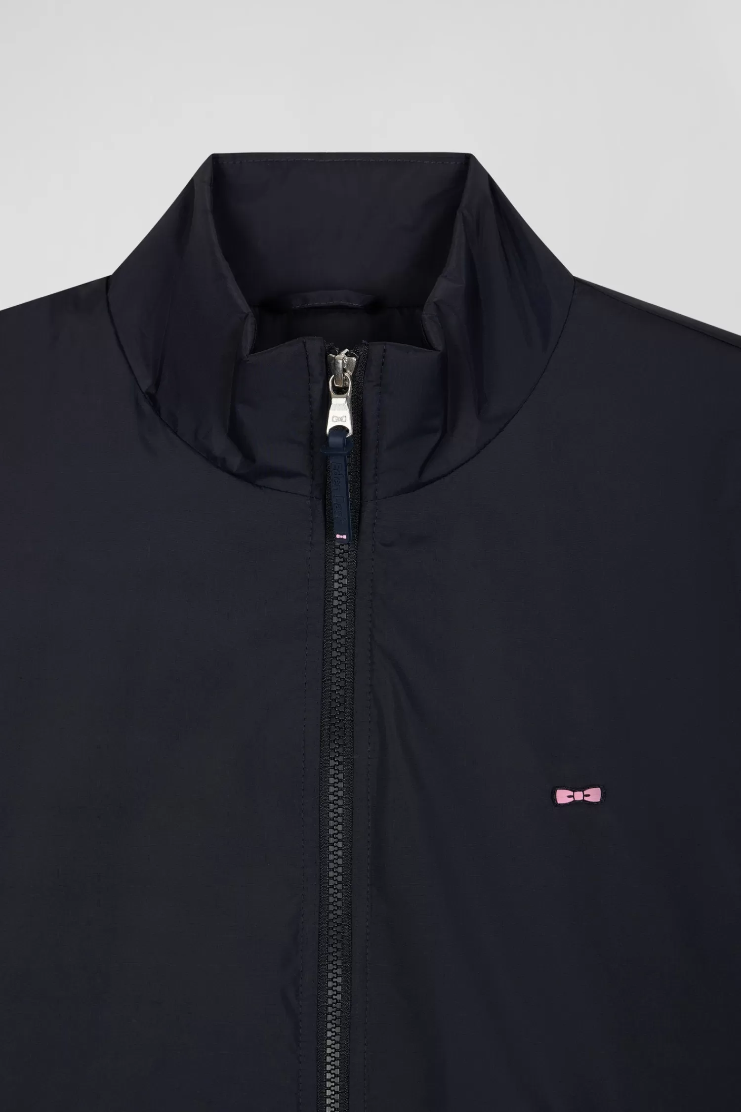 navy_blue_matte_nylon_windbreaker_with_striped_back_embroidery_6.webp Eden Park Navy blue matte nylon windbreaker with striped back embroidery< Coats And Jackets