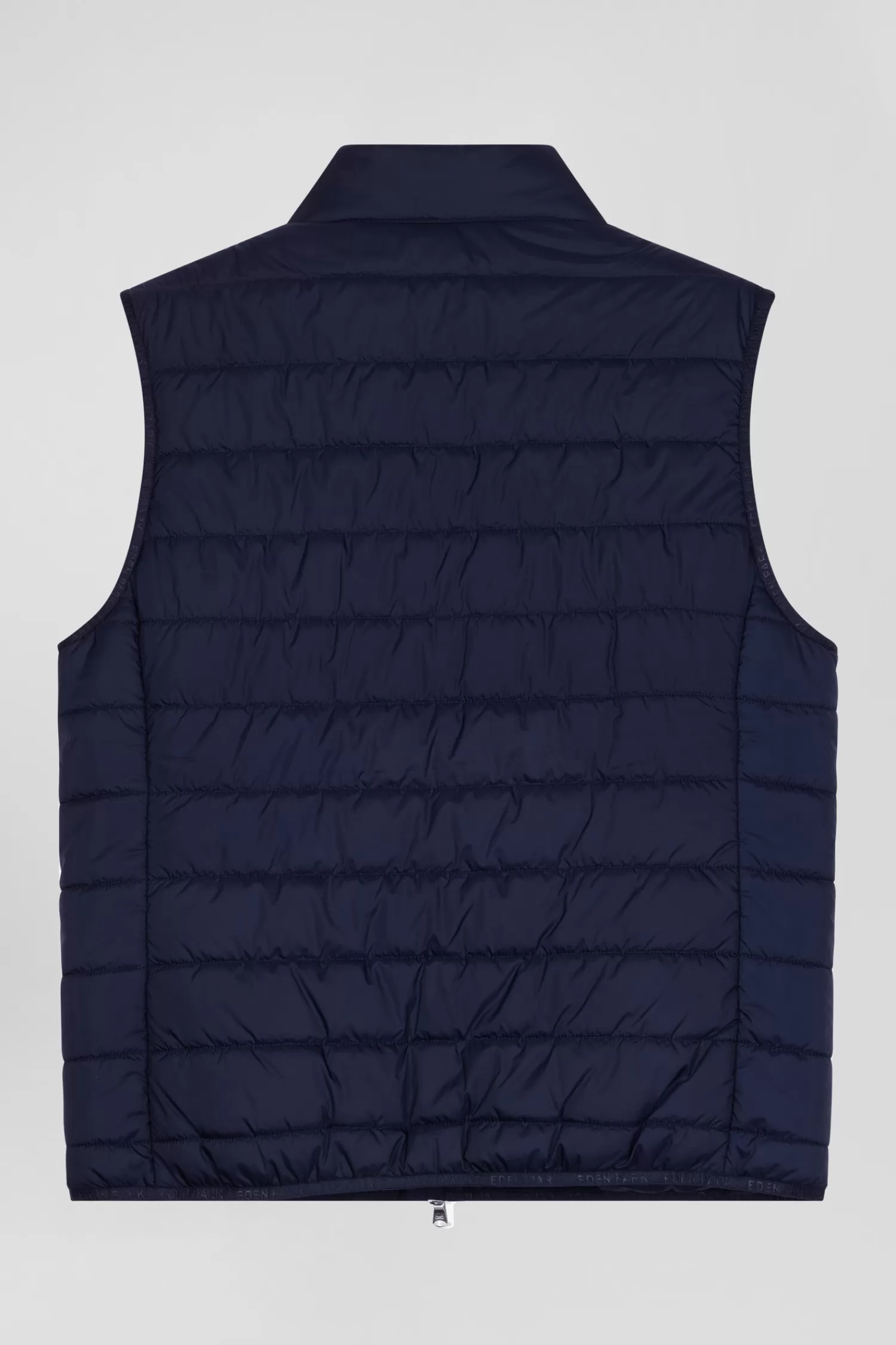 navy_blue_quilted_sleeveless_high_collar_down_vest_3.webp Eden Park Navy blue quilted sleeveless high collar down vest< Coats And Jackets