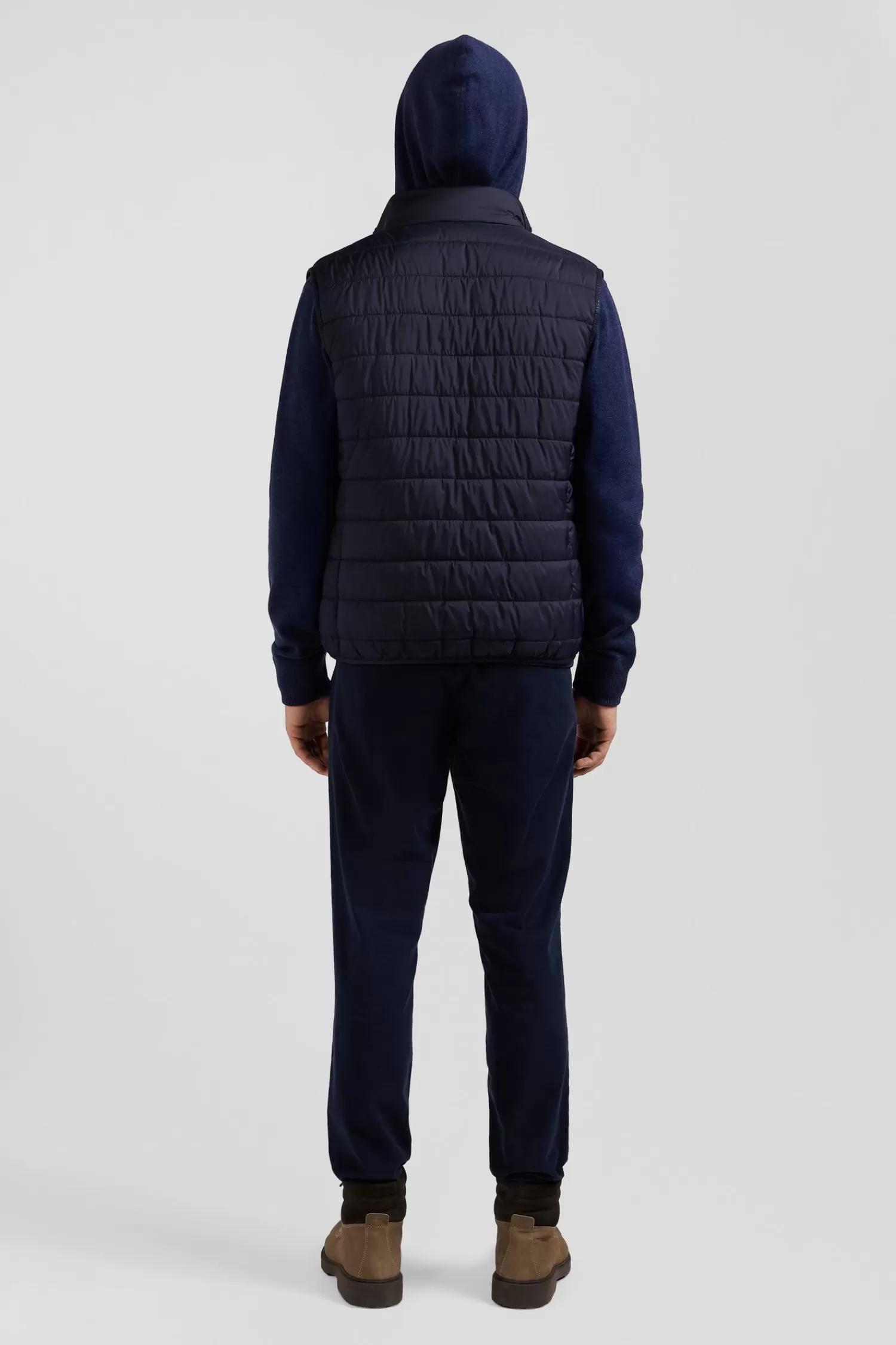 navy_blue_quilted_sleeveless_high_collar_down_vest_5.webp Eden Park Navy blue quilted sleeveless high collar down vest< Coats And Jackets