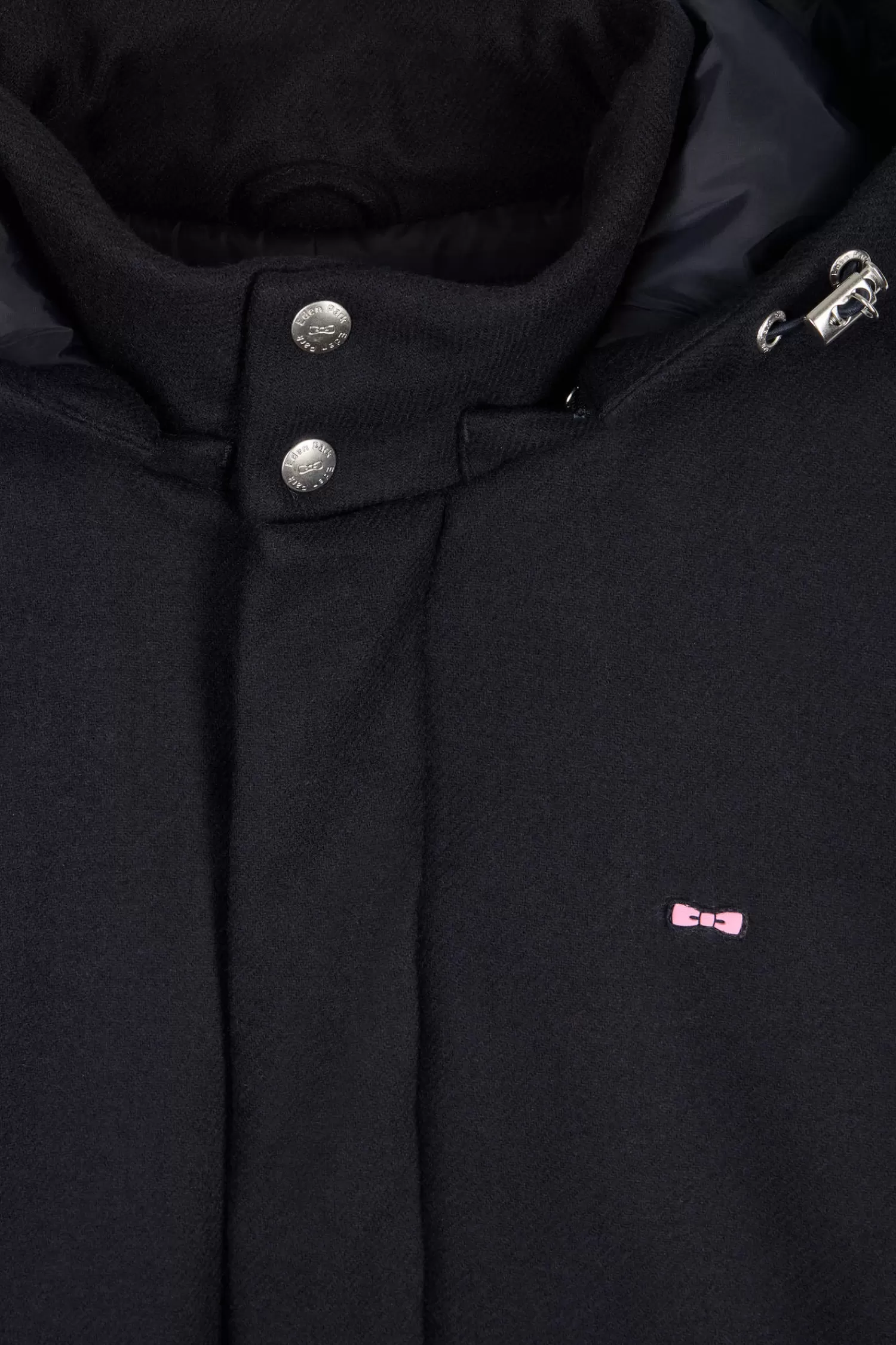 navy_blue_short_flannel_wool_parka_6.webp Eden Park Navy blue short flannel wool parka< Coats And Jackets