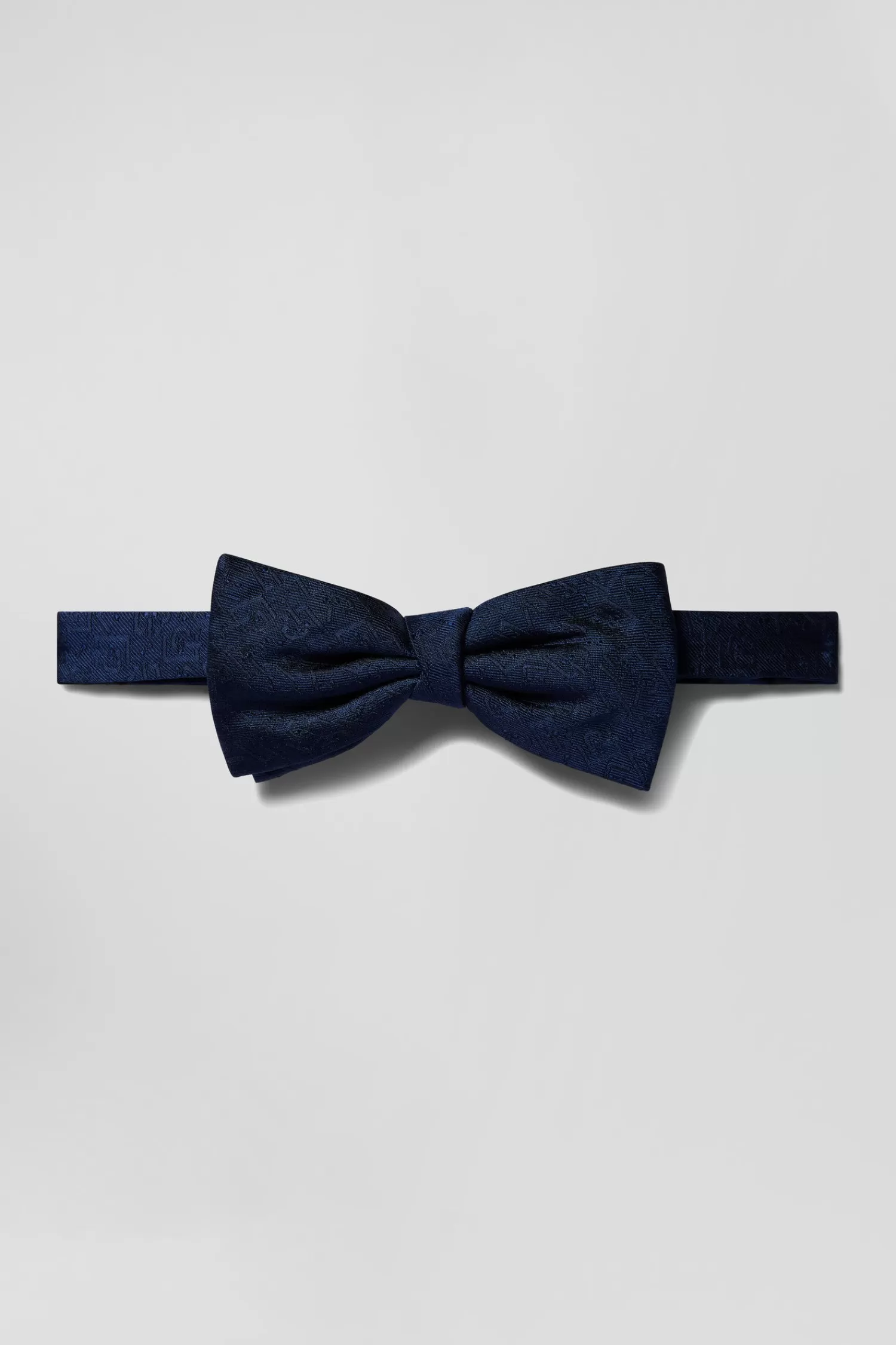 Eden Park Navy blue silk bow tie with micro-motifs< Ties And Bow Ties