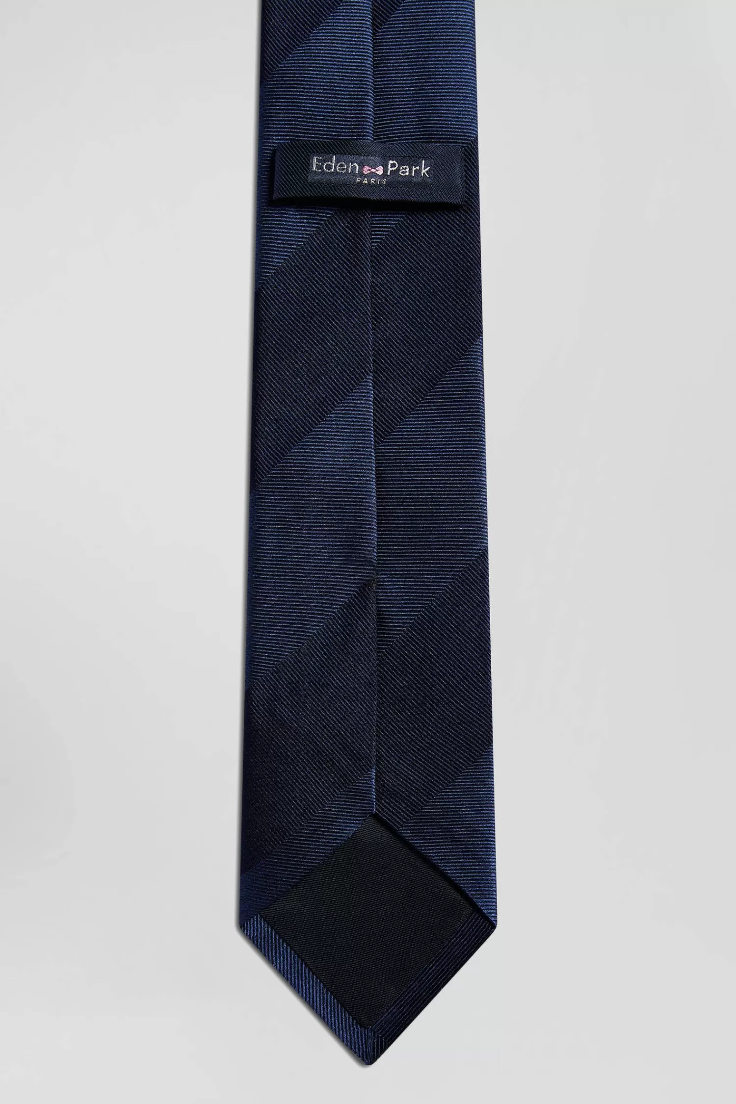 Eden Park Navy blue silk tie with large stripes< Ties And Bow Ties