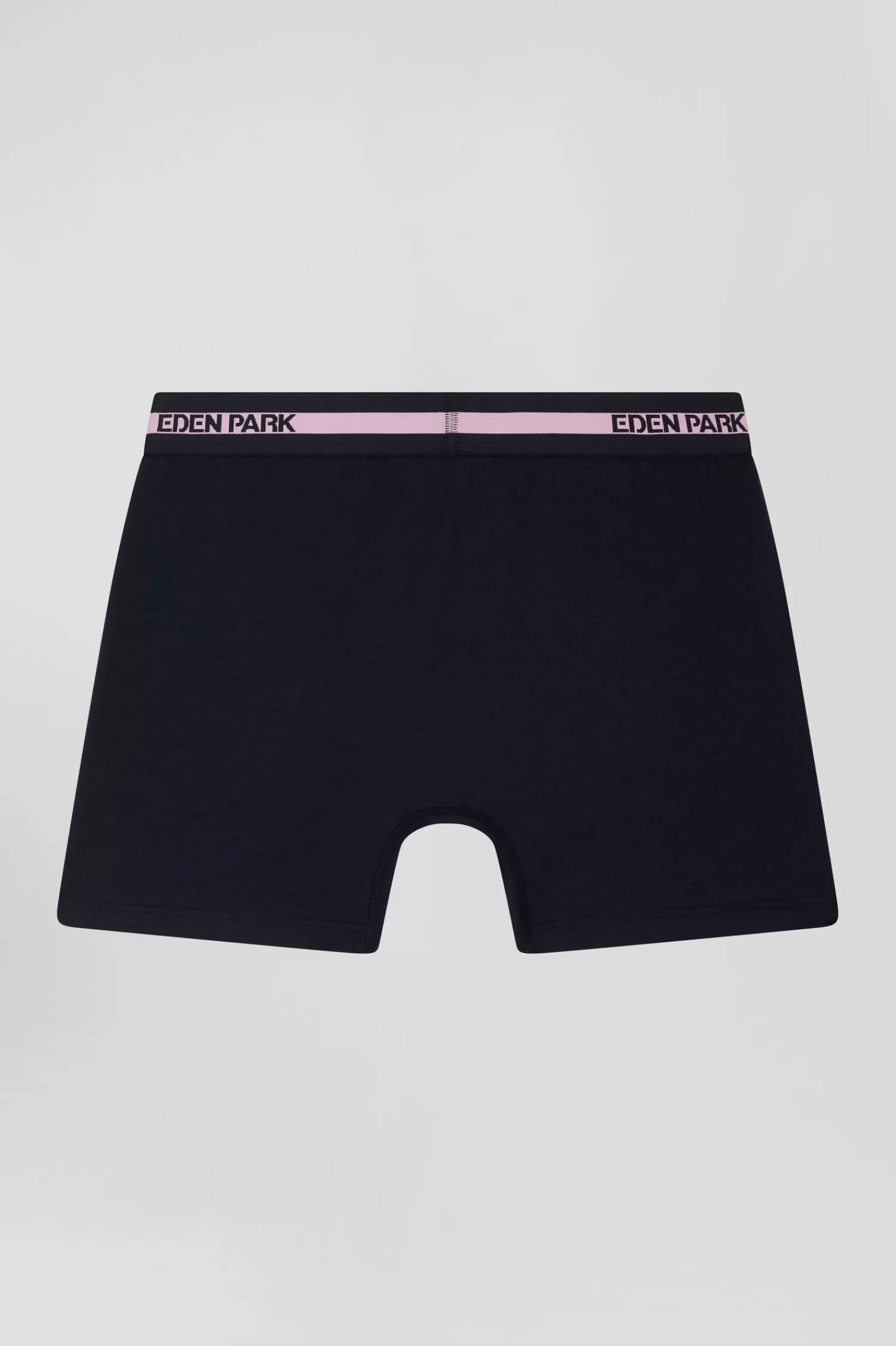 navy_blue_stretch_cotton_boxers_with_branded_waistband_2.webp Eden Park Navy blue stretch cotton boxers with branded waistband< Underwear