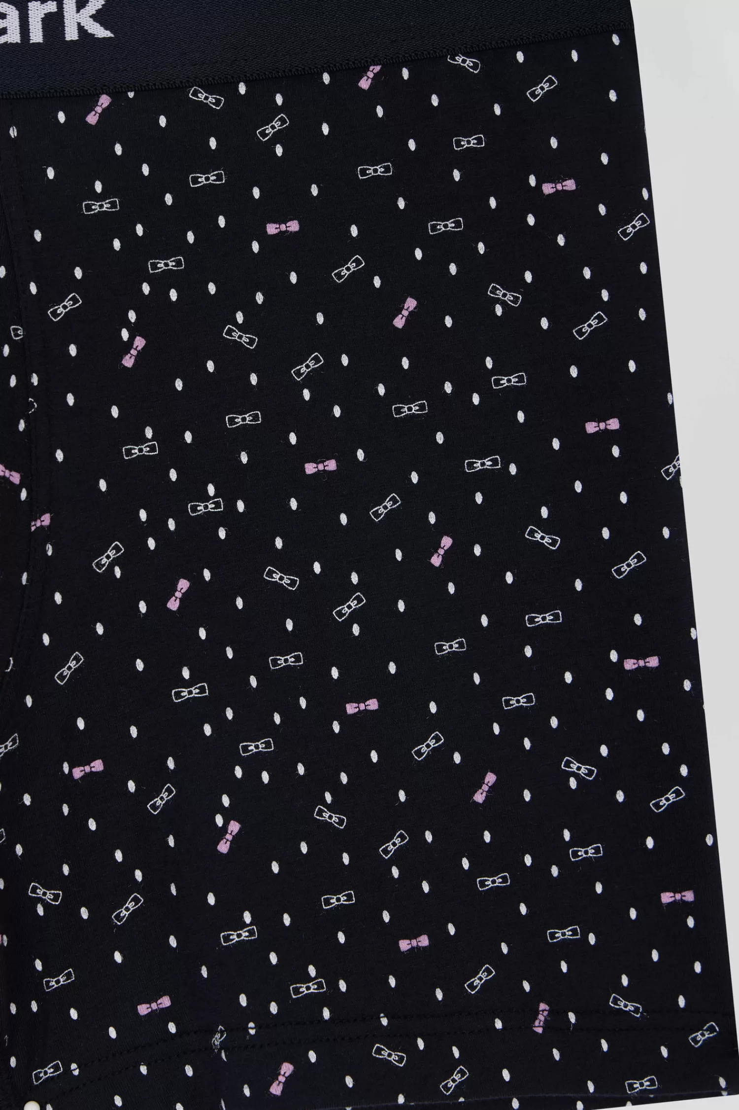 navy_blue_stretch_cotton_boxers_with_micro_bow_tie_patterns_5.webp Eden Park Navy blue stretch cotton boxers with micro bow tie patterns< Underwear