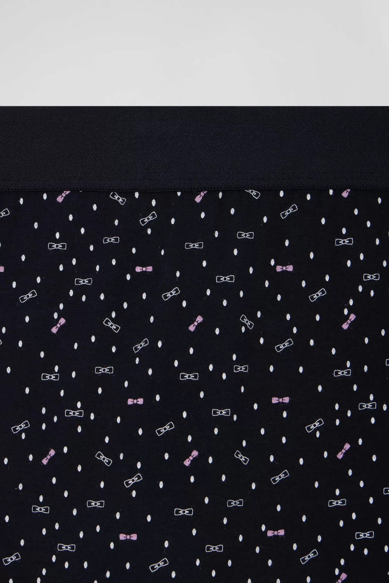 navy_blue_stretch_cotton_boxers_with_micro_bow_tie_patterns_6.webp Eden Park Navy blue stretch cotton boxers with micro bow tie patterns< Underwear