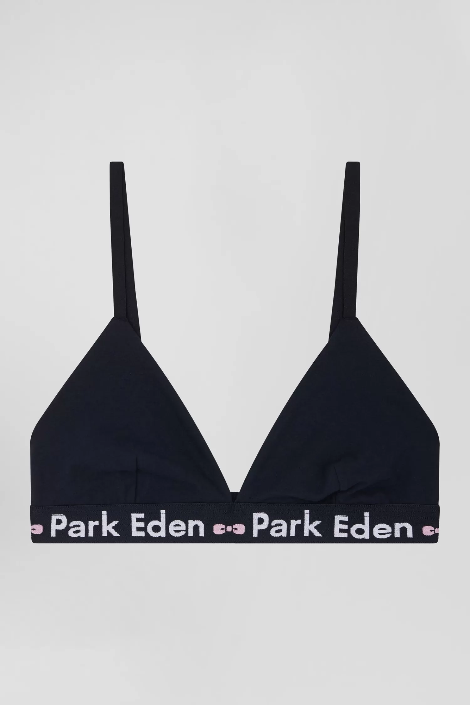 Eden Park Navy blue stretch cotton bra with branded waistband<Women Underwear