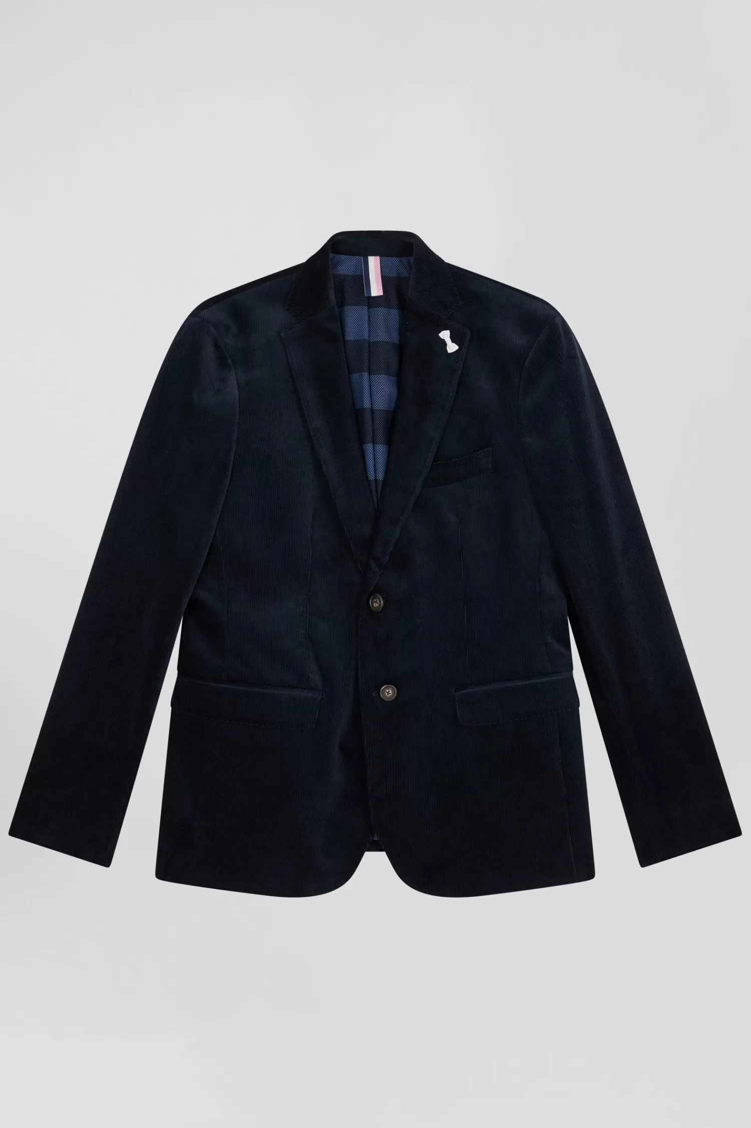 Eden Park Navy blue stretch cotton velvet jacket Modern fit< Jackets And Suits