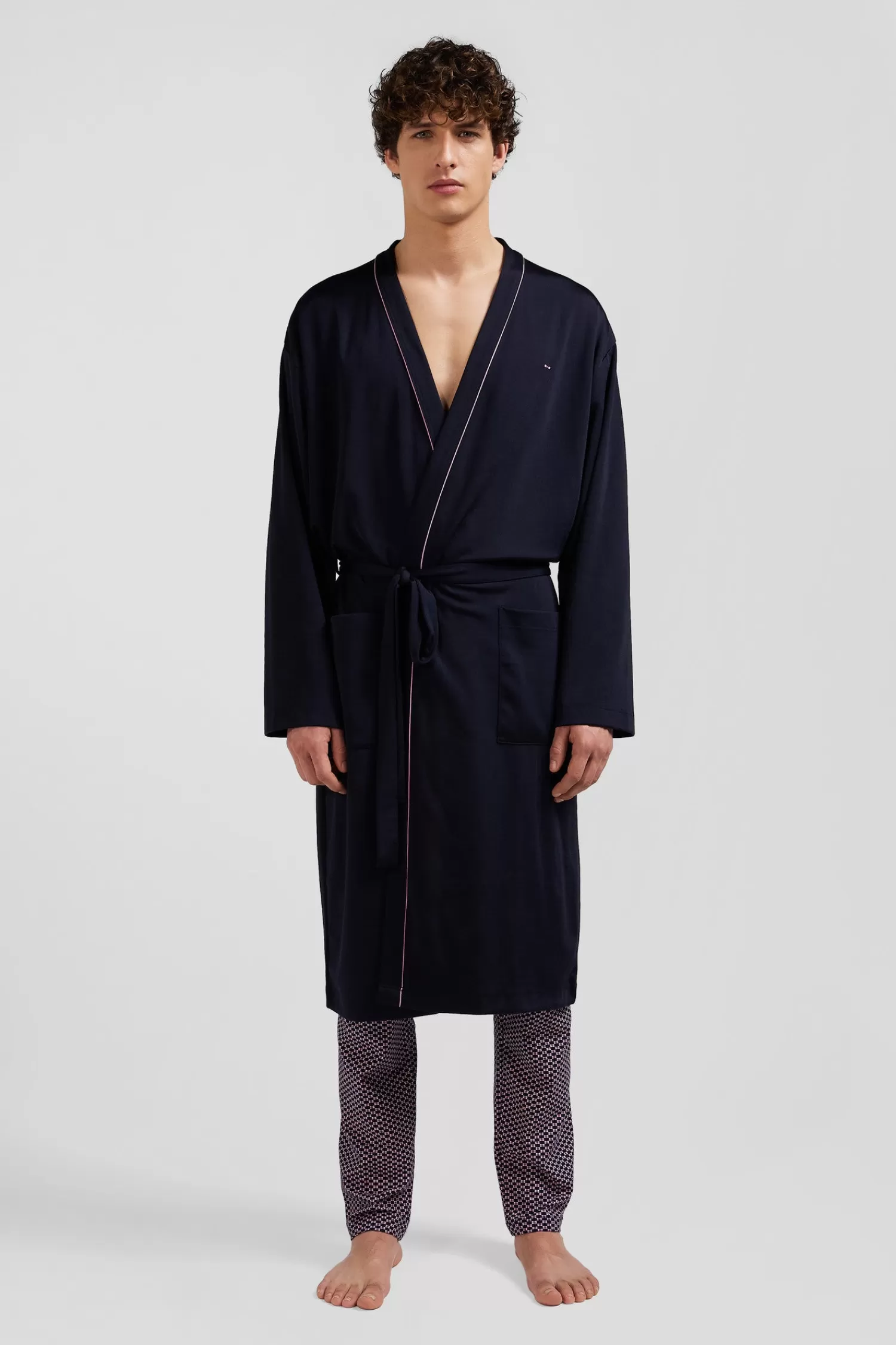 Eden Park Navy blue terry cloth bathrobe< Bathrobes