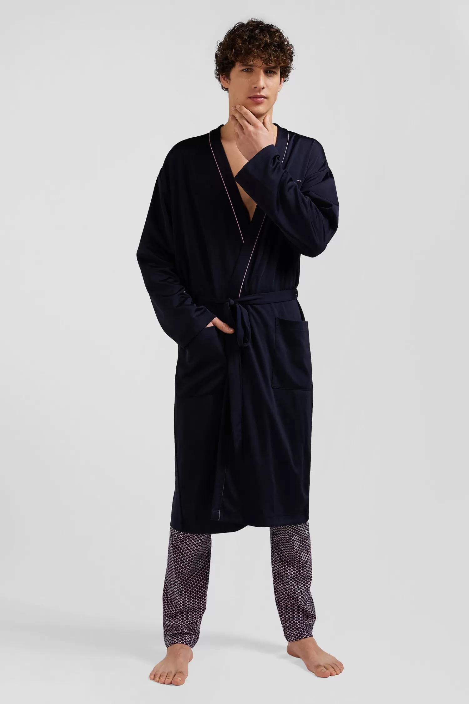 Eden Park Navy blue terry cloth bathrobe< Bathrobes