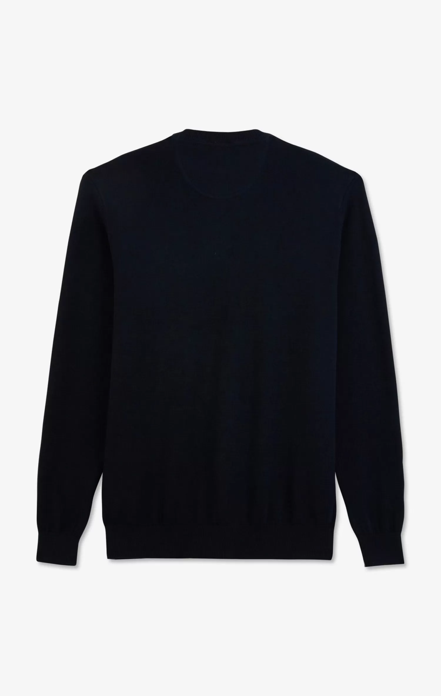 navy_blue_vneck_cotton_jersey_jumper_4.webp Eden Park Navy blue V-neck cotton jersey jumper< Sweaters