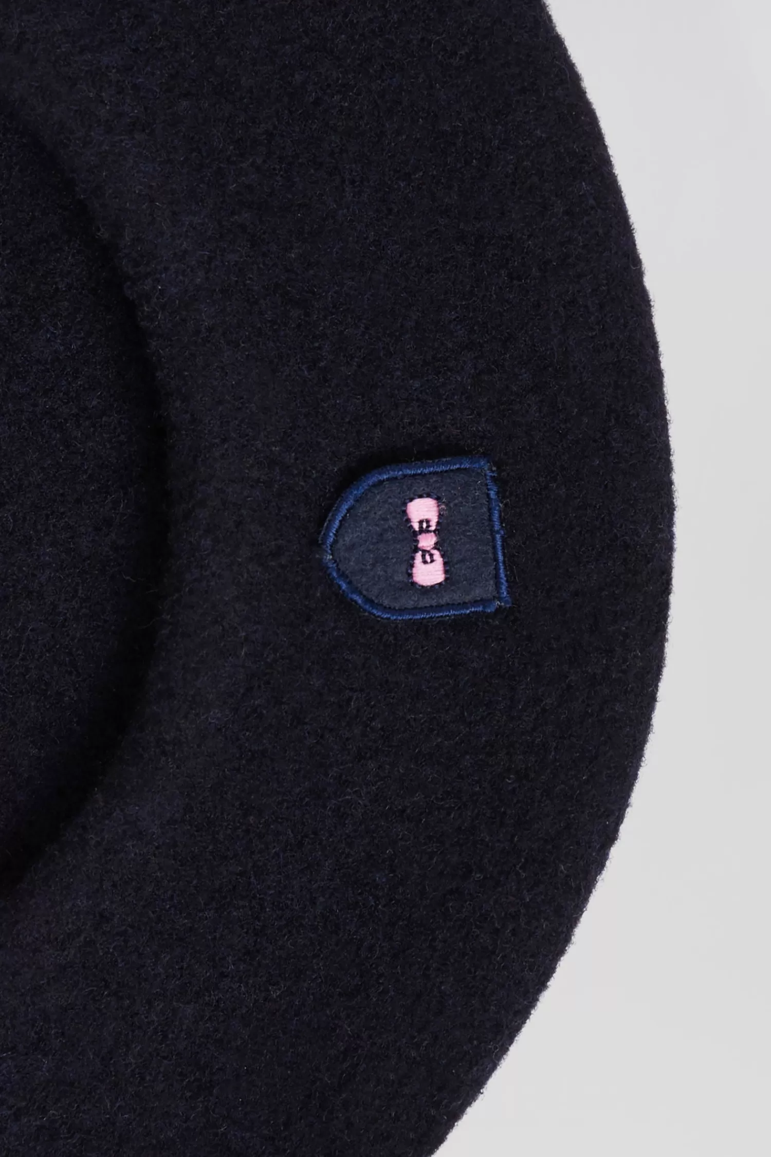 navy_blue_wool_beret_2.webp Eden Park Navy blue wool beret<Women Accessories