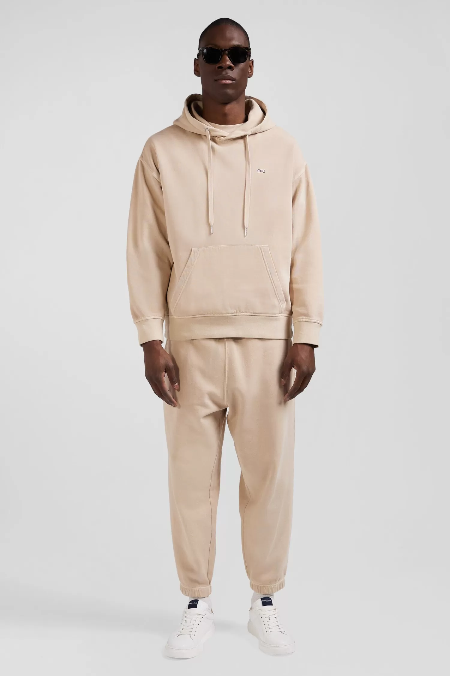 Eden Park Oversize beige unisex dyed cotton fleece hoodie<Women Sweatshirts | Sweatshirts