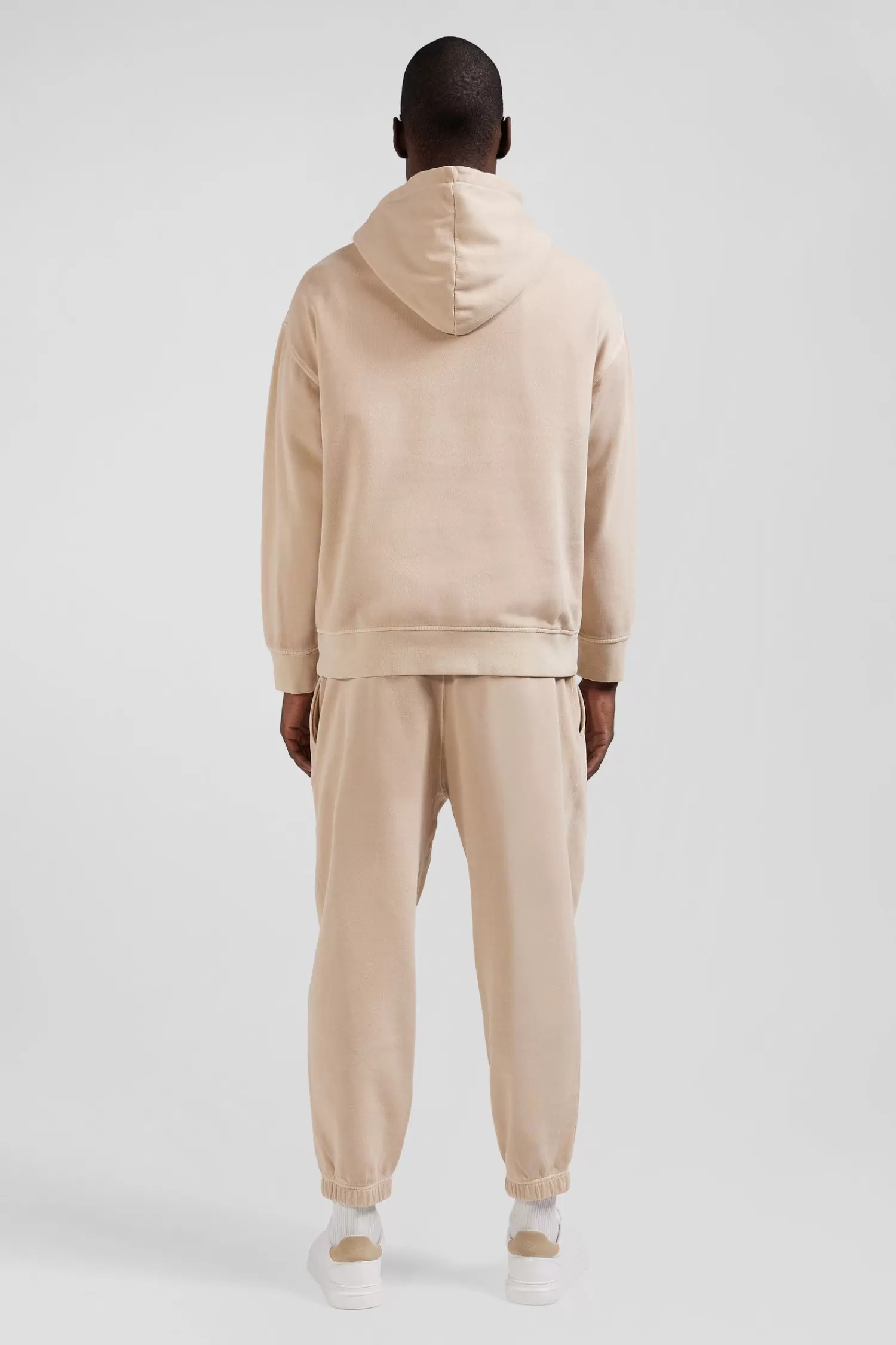 oversize_beige_unisex_dyed_cotton_fleece_hoodie_9.webp Eden Park Oversize beige unisex dyed cotton fleece hoodie<Women Sweatshirts | Sweatshirts