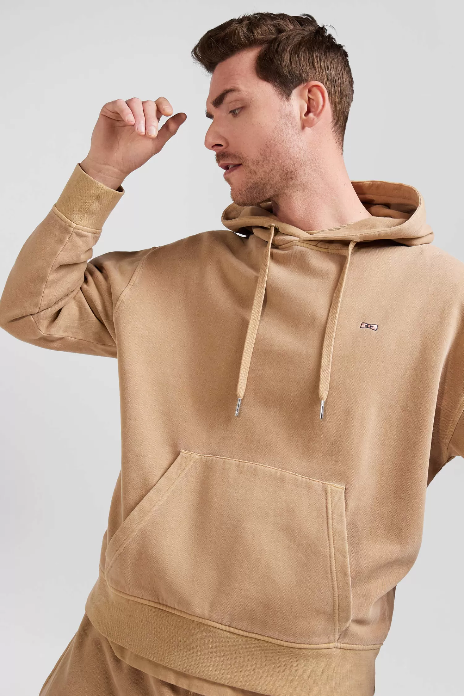 Eden Park Oversize brown unisex dyed cotton fleece hoodie<Women Sweatshirts | Sweatshirts