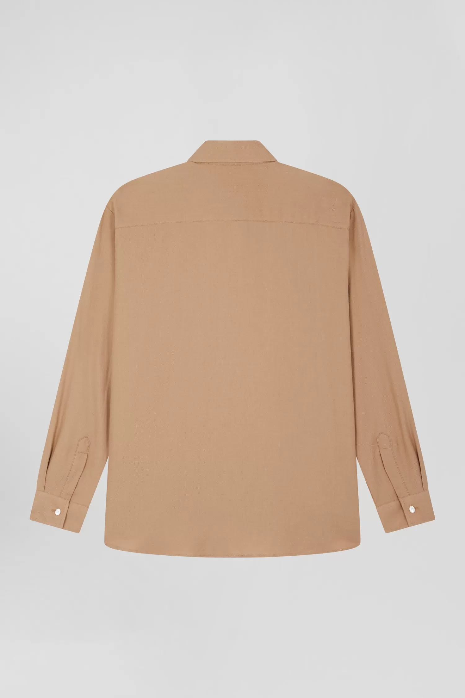 Eden Park Oversize camel cotton and cashmere shirt<Women Shirts | Shirts
