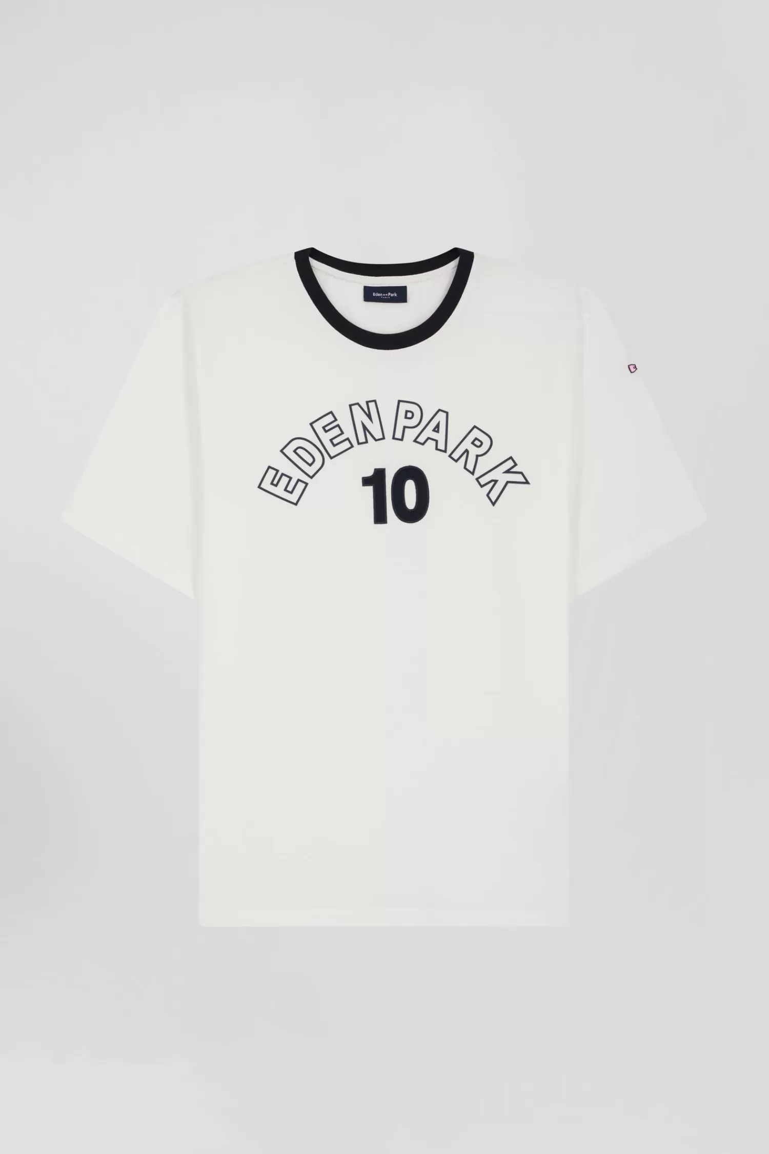 Eden Park Oversize ecru embroidered short-sleeved cotton T-shirt<Kids Kids