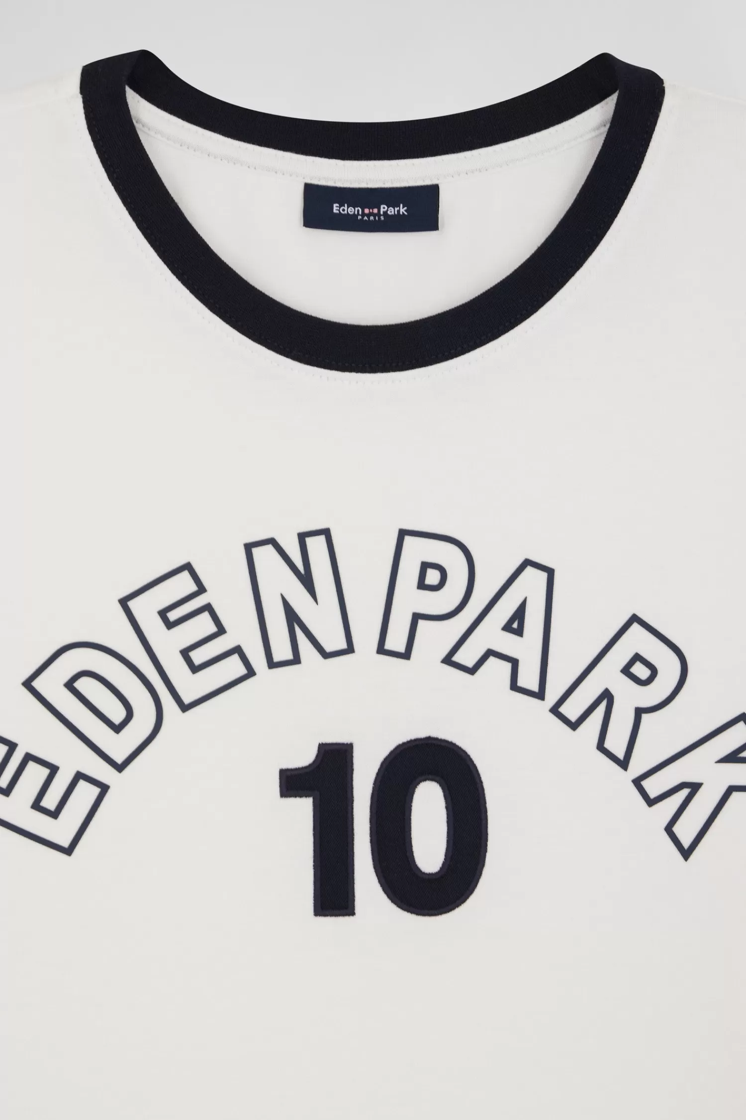 oversize_ecru_embroidered_shortsleeved_cotton_tshirt_6.webp Eden Park Oversize ecru embroidered short-sleeved cotton T-shirt<Kids Kids