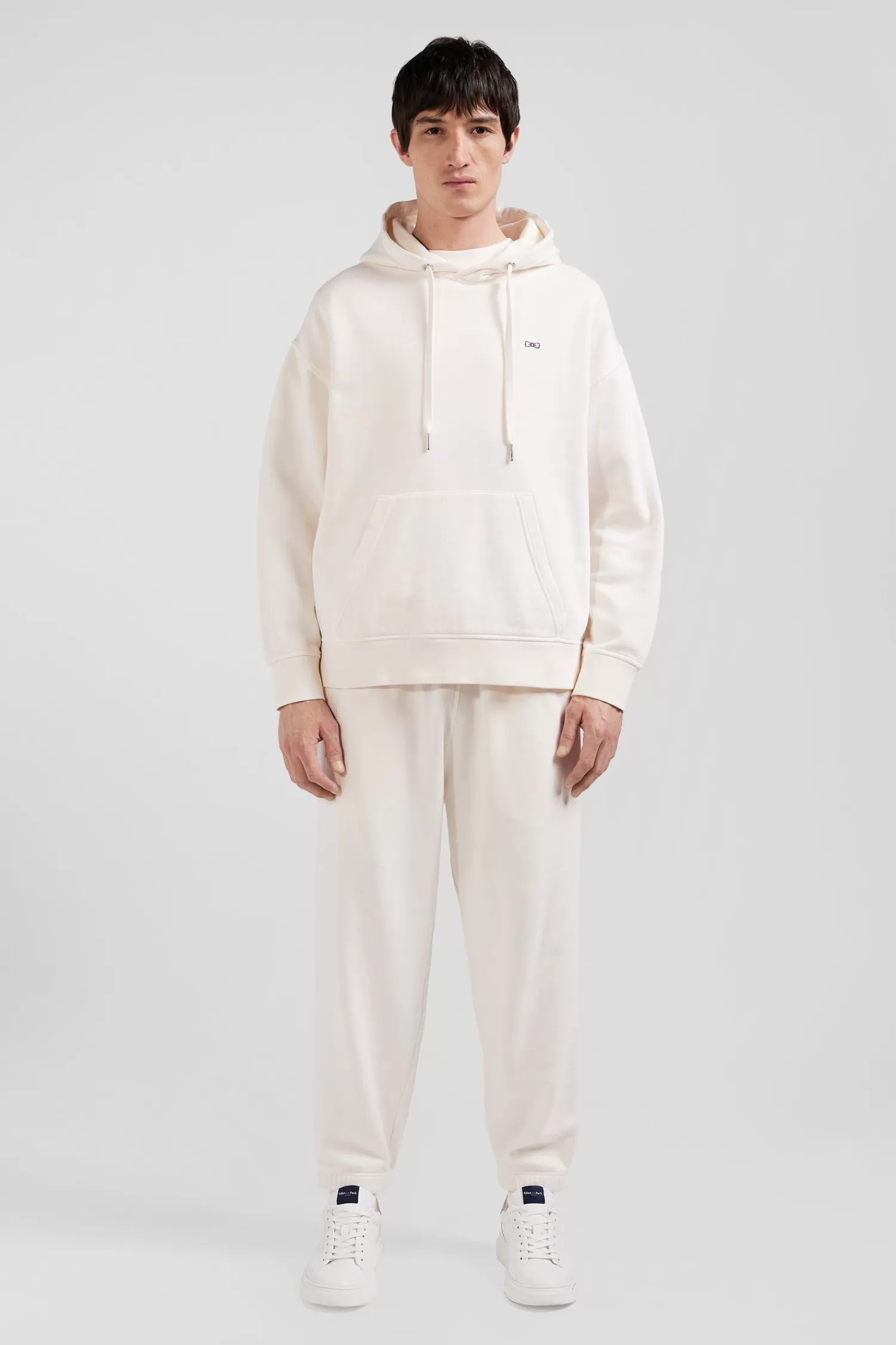 Eden Park Oversize ecru unisex dyed cotton fleece hoodie<Women Sweatshirts | Sweatshirts