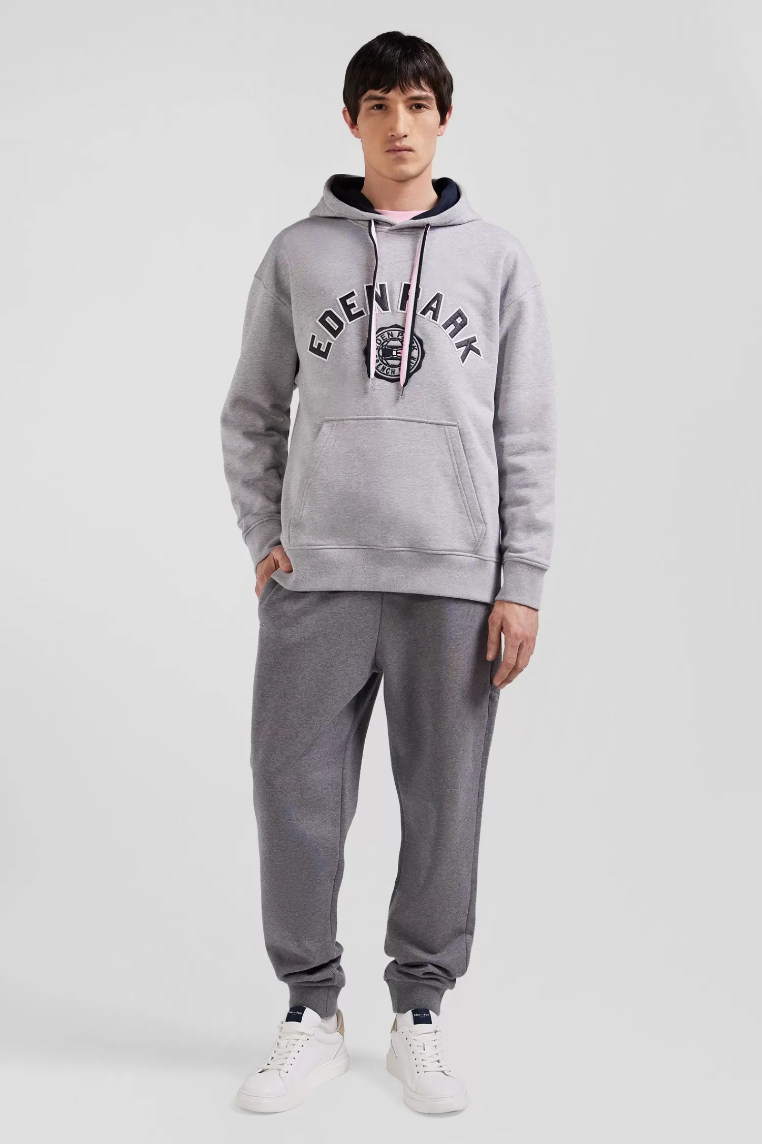 Eden Park Oversize grey cotton sweatshirt< Sweatshirts