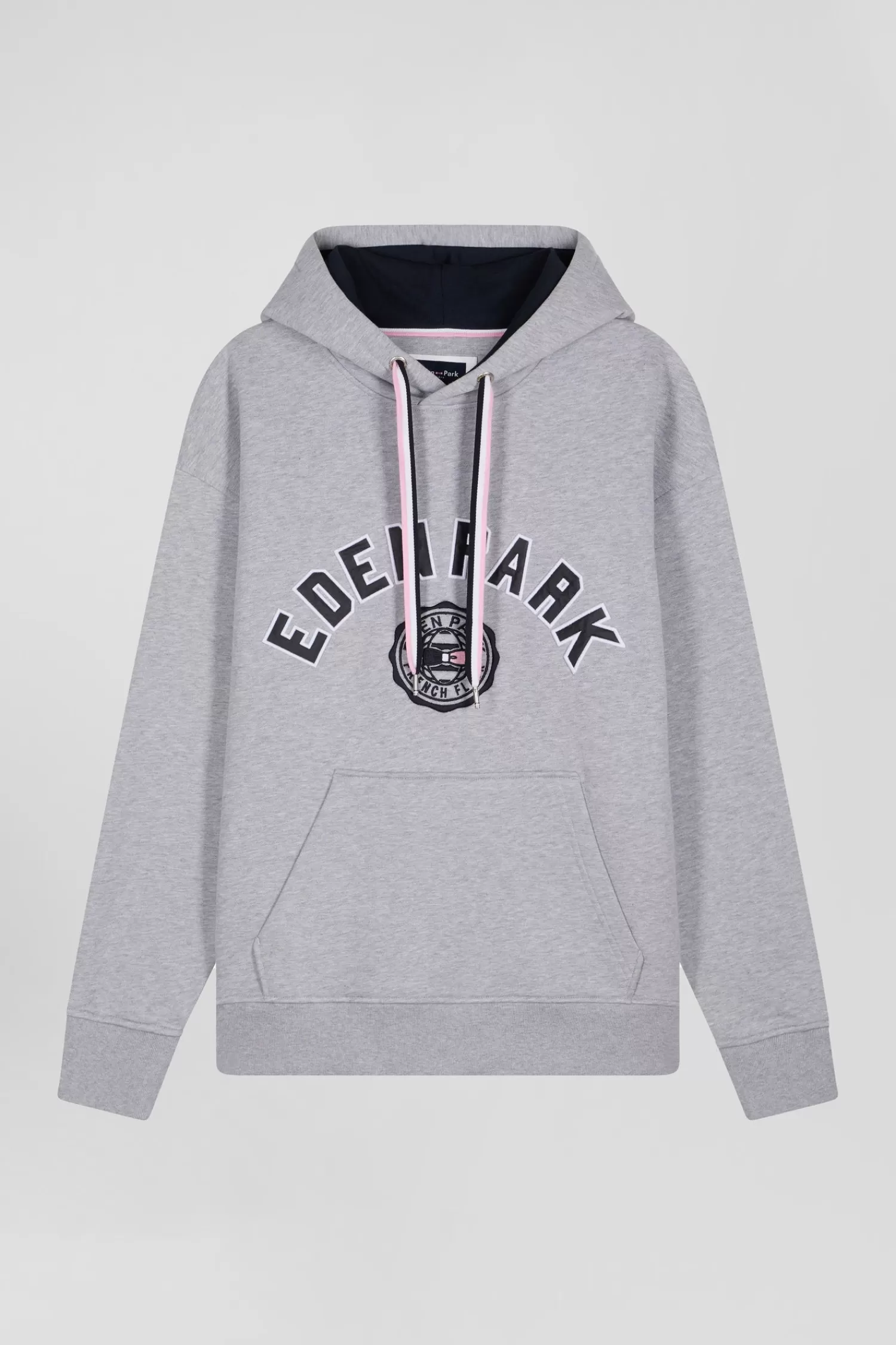 Eden Park Oversize grey cotton sweatshirt< Sweatshirts