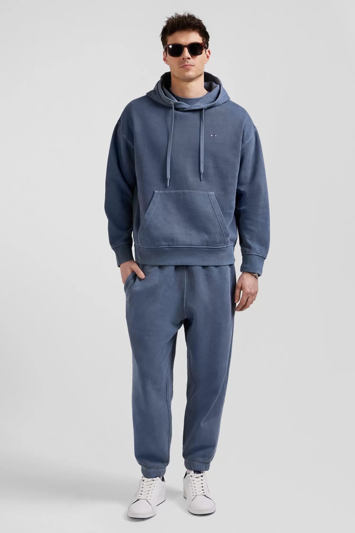 Eden Park Oversize grey unisex dyed cotton fleece hoodie<Women Sweatshirts | Sweatshirts