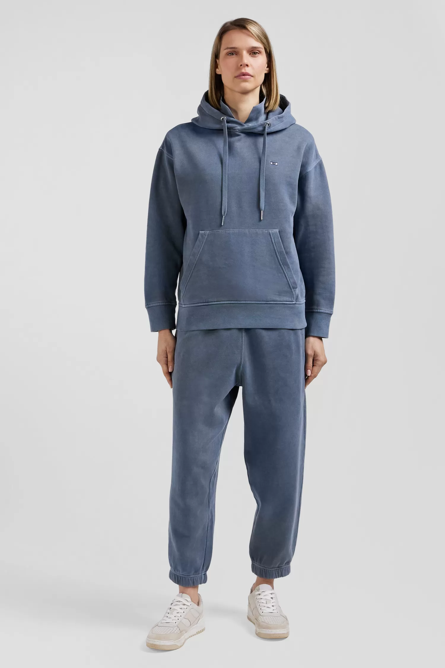 Eden Park Oversize grey unisex dyed cotton fleece hoodie<Women Sweatshirts | Sweatshirts