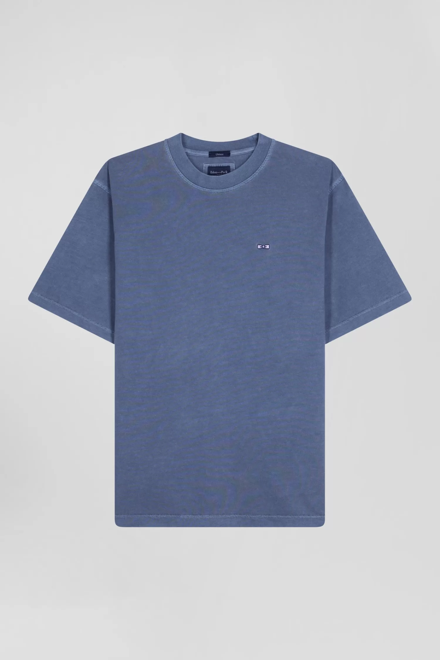 oversize_grey_unisex_shortsleeved_tshirt_in_overdyed_cotton_2.webp Eden Park Oversize grey unisex short-sleeved T-shirt in overdyed cotton<Women T-shirts | T-shirts