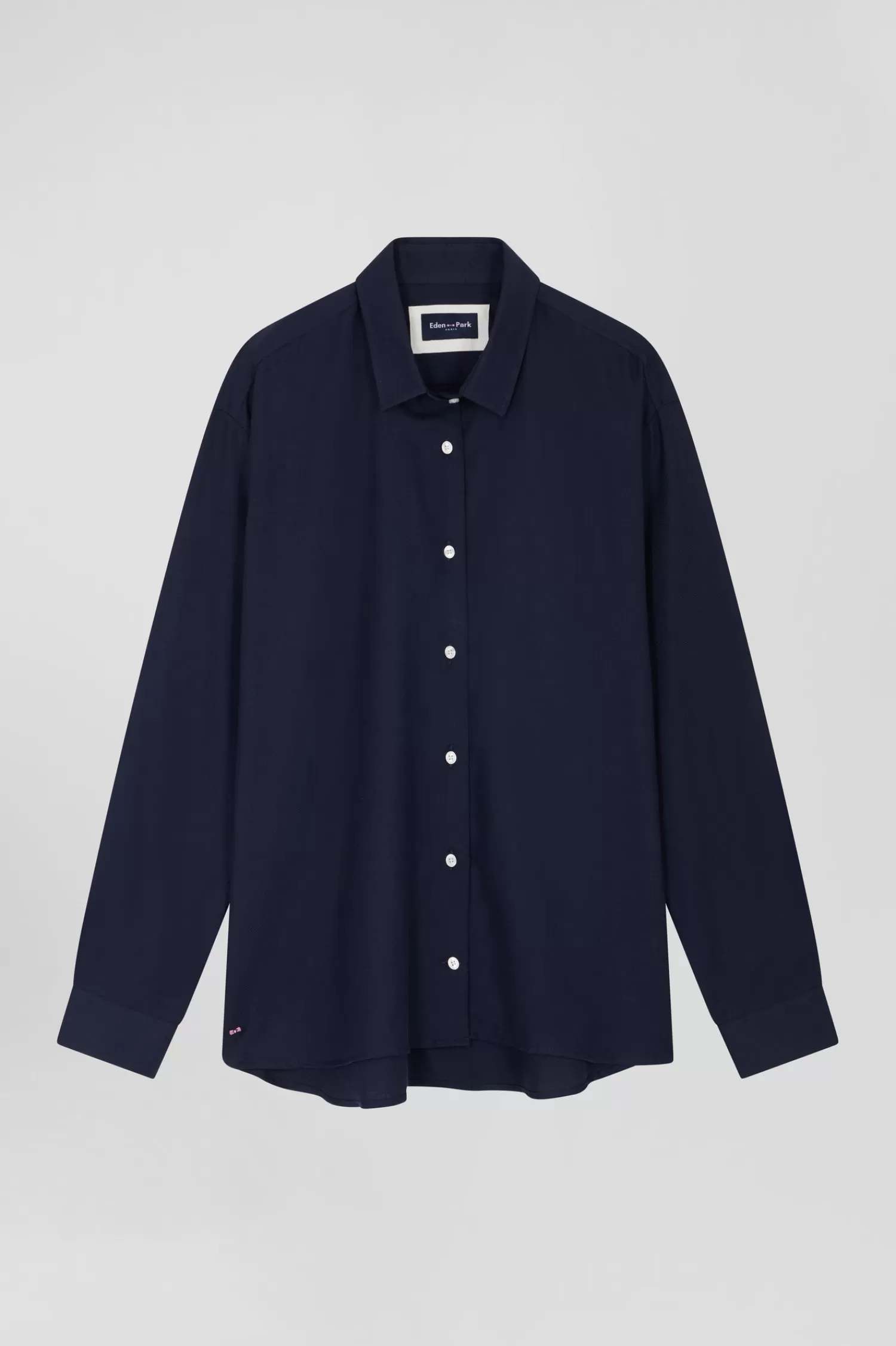Eden Park Oversize indigo cotton and cashmere shirt<Women Shirts | Shirts