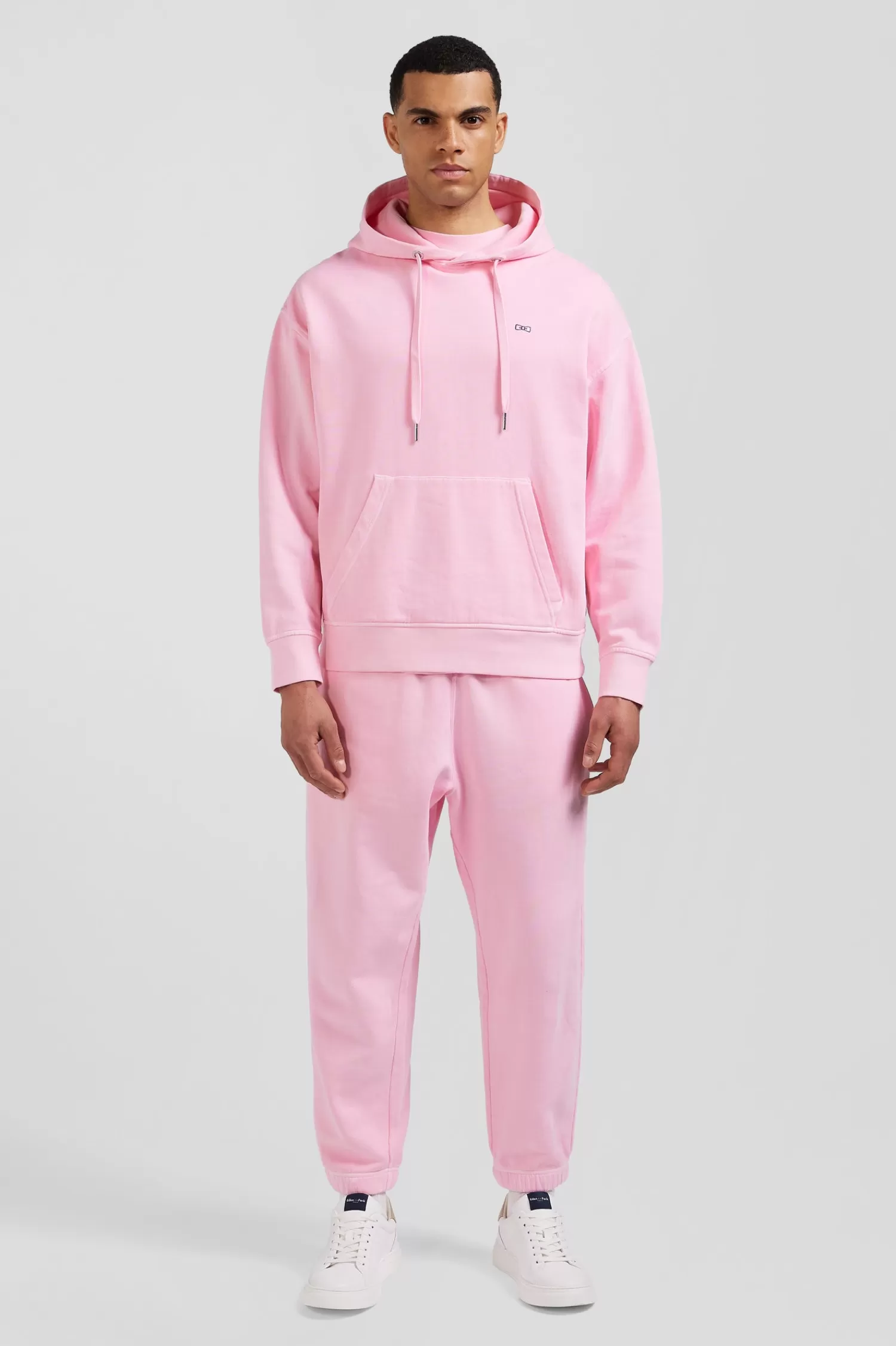 Eden Park Oversize pink unisex dyed cotton fleece hoodie<Women Sweatshirts | Sweatshirts