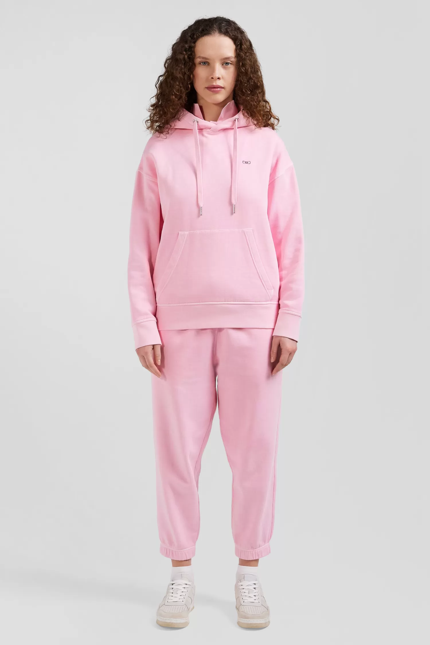 Eden Park Oversize pink unisex dyed cotton fleece hoodie<Women Sweatshirts | Sweatshirts