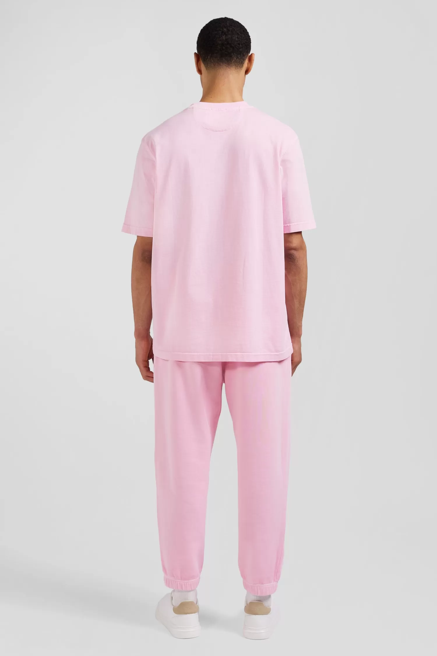 oversize_pink_unisex_shortsleeved_tshirt_in_overdyed_cotton_8.webp Eden Park Oversize pink unisex short-sleeved T-shirt in overdyed cotton<Women T-shirts | T-shirts