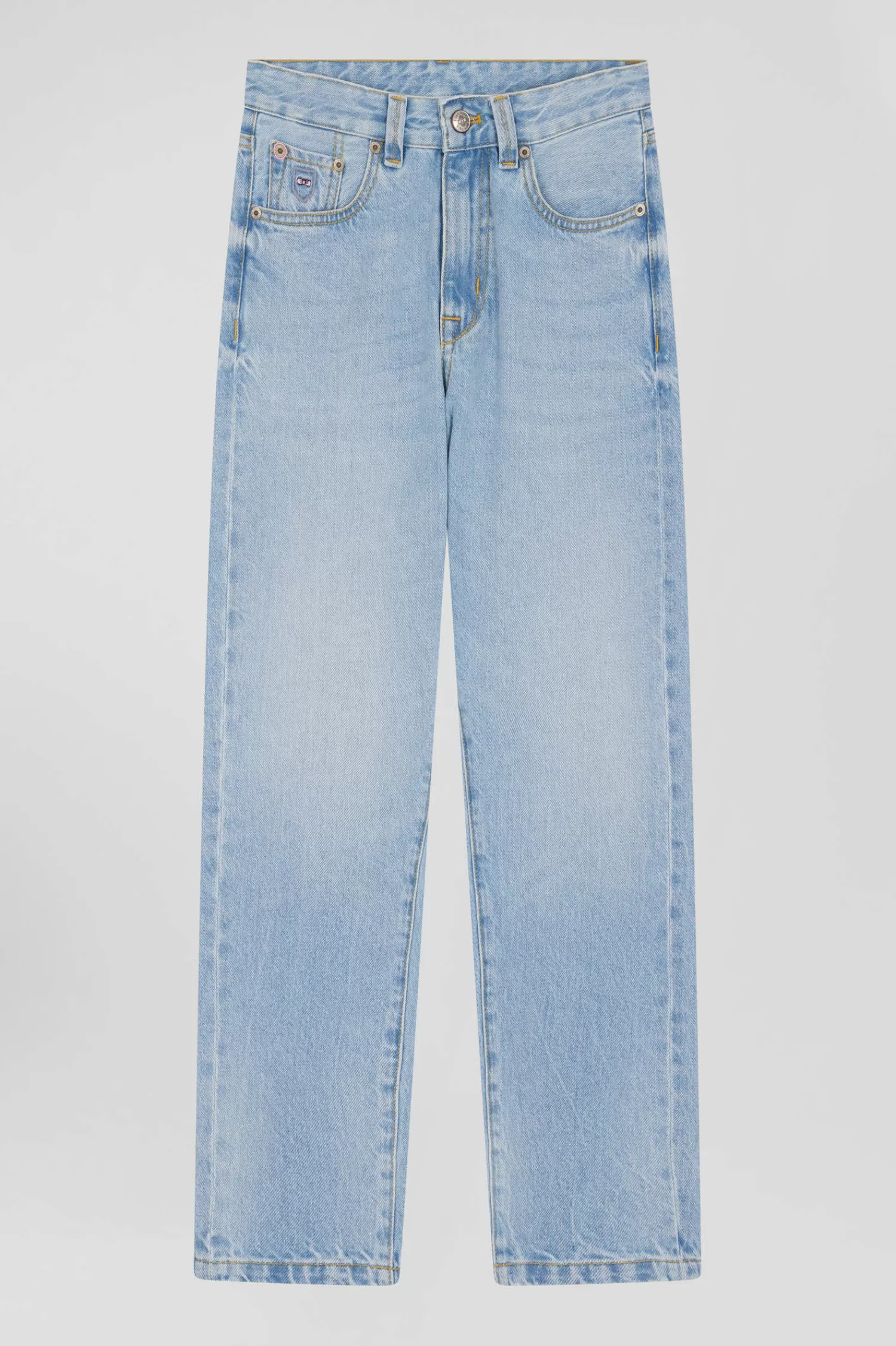 Eden Park Oversize sky blue cotton denim jeans<Kids Kids