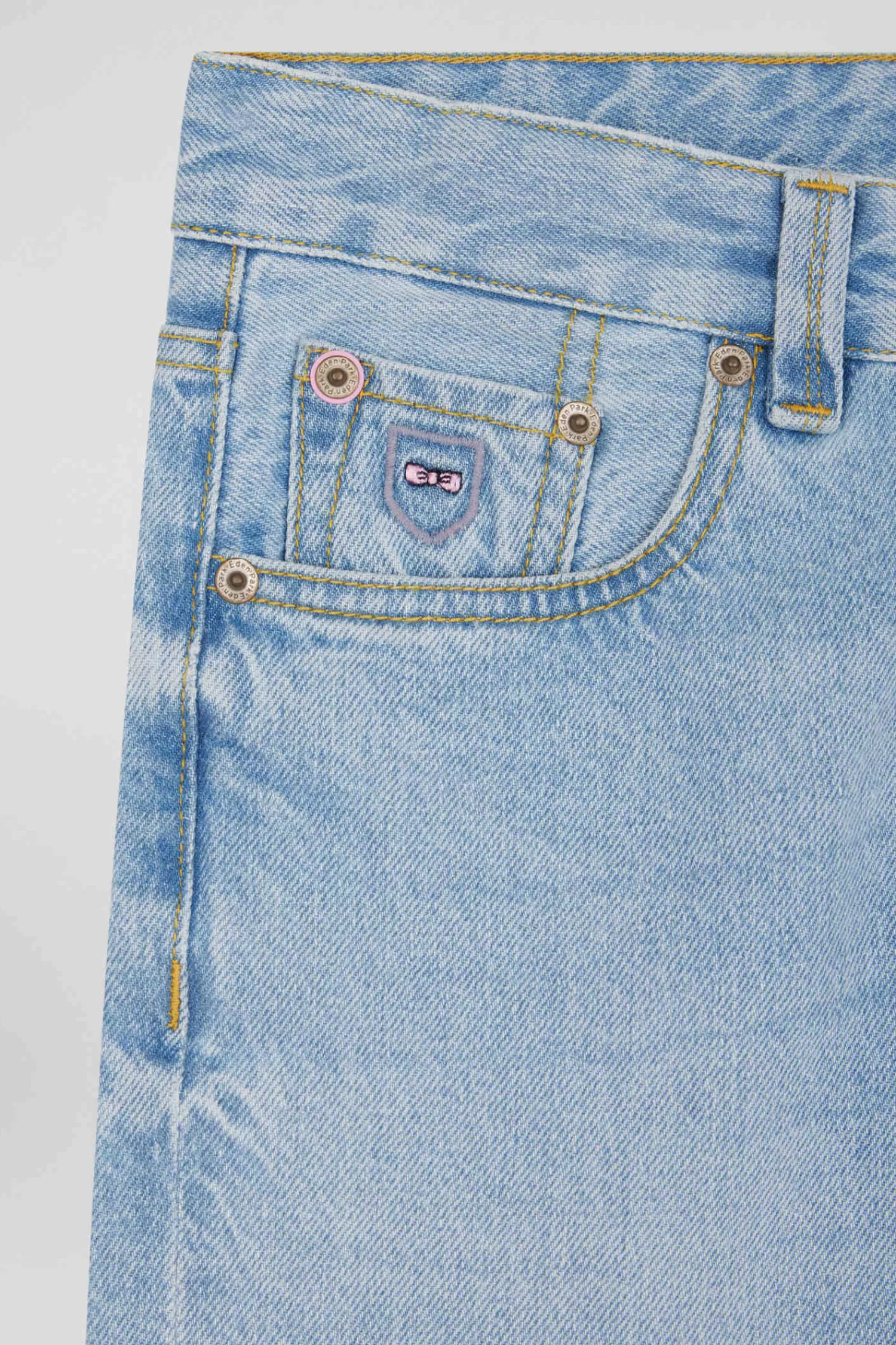 oversize_sky_blue_cotton_denim_jeans_8.webp Eden Park Oversize sky blue cotton denim jeans<Kids Kids
